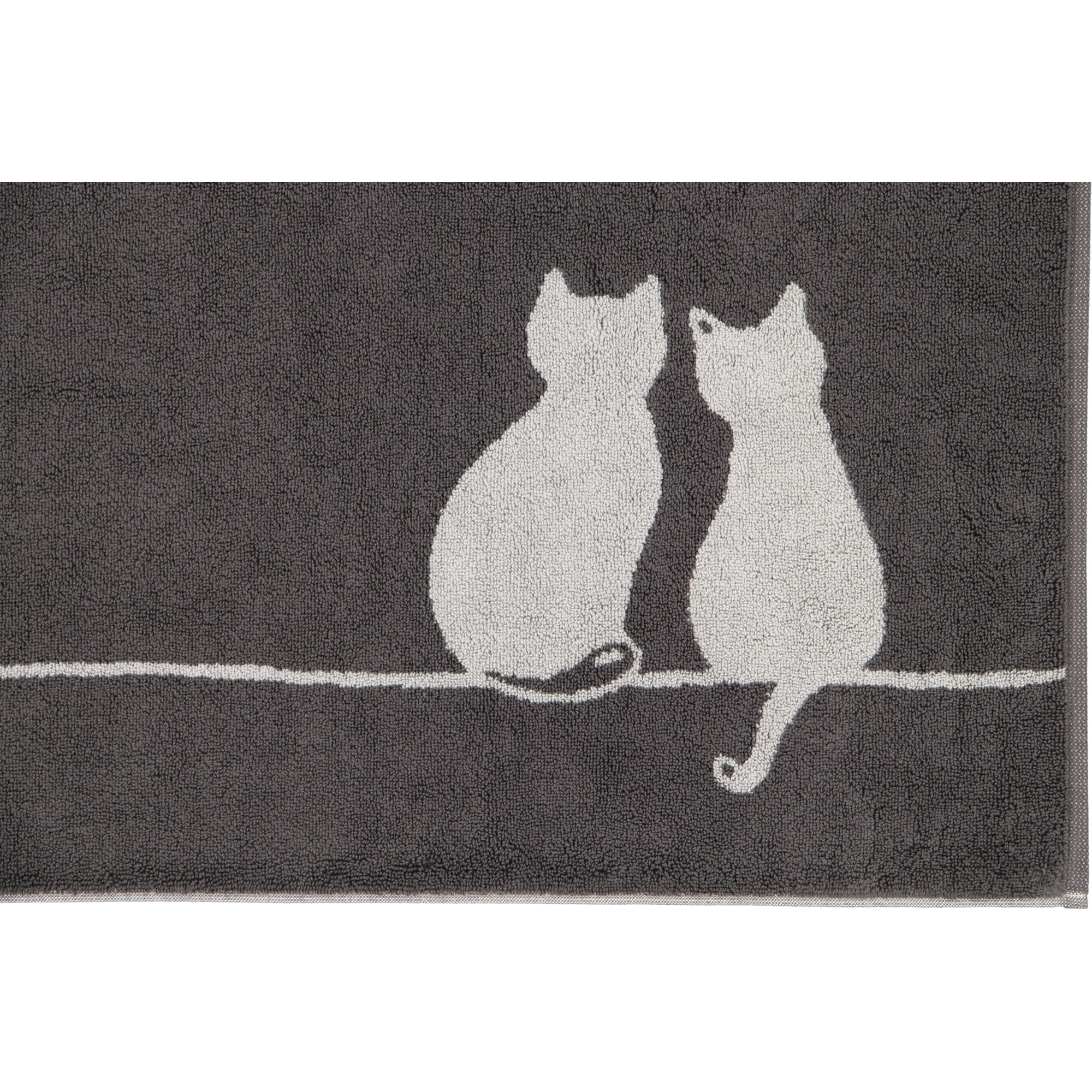 Cawö Badematten CUTE CATS You & Me 6263 basalt/platin - 77 - 50x80 cm