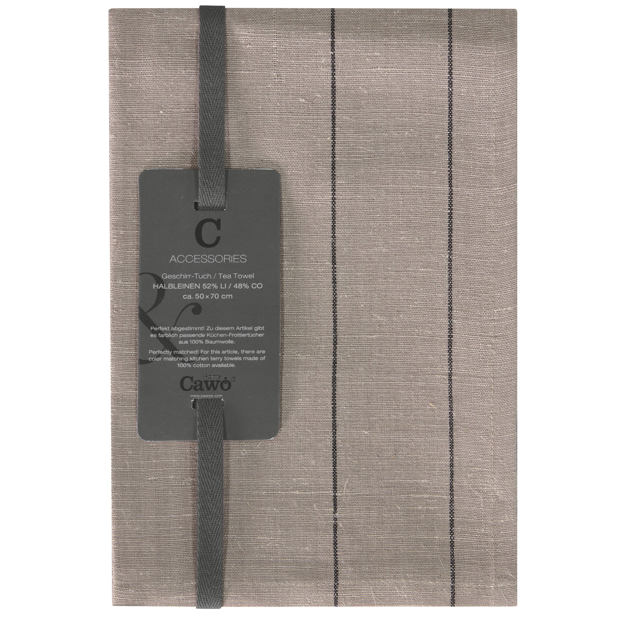 Cawö Home Geschirrtücher Cuisine Nature Streifen 532 muskat - 33 - 50x70 cm
