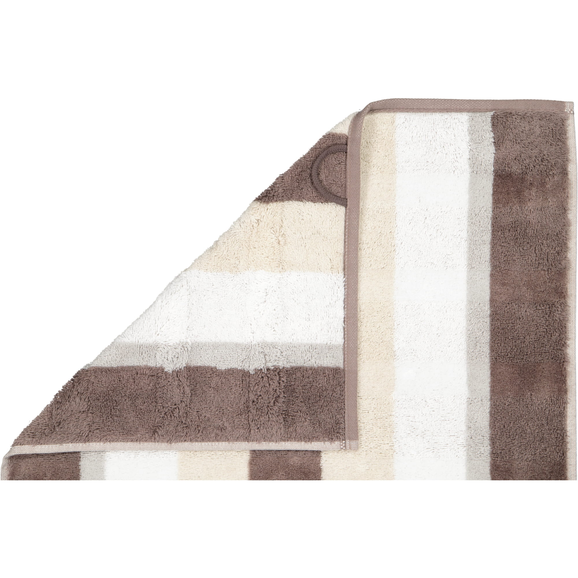 Cawö Handtücher Noblesse Stripe 1087 walnuss - 30 - Duschtuch 80x150 cm