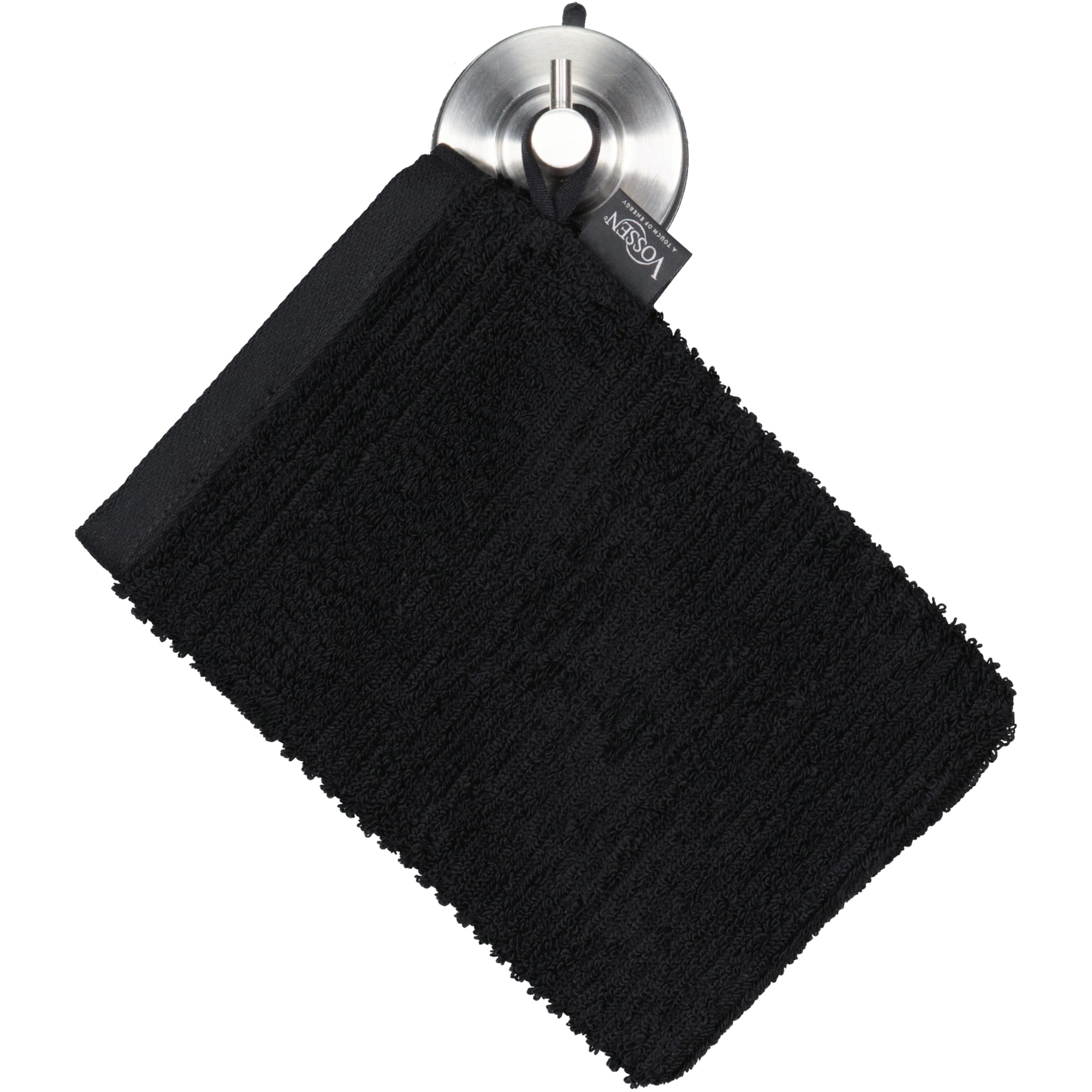 Vossen Handtücher Tomorrow schwarz - 7900 - Waschhandschuh 16x22 cm