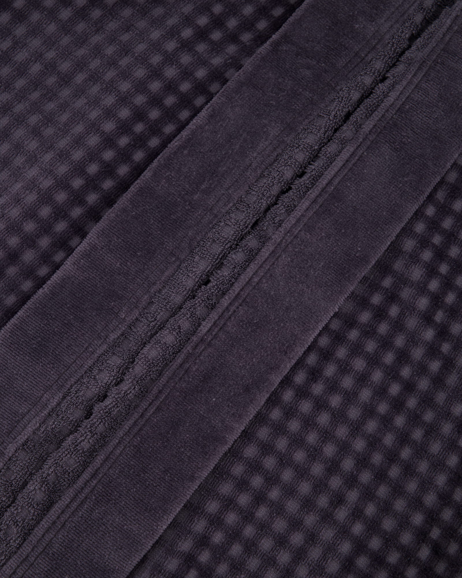 Cawö Herren Bademantel Kimono 3714 - Farbe: anthrazit - 774