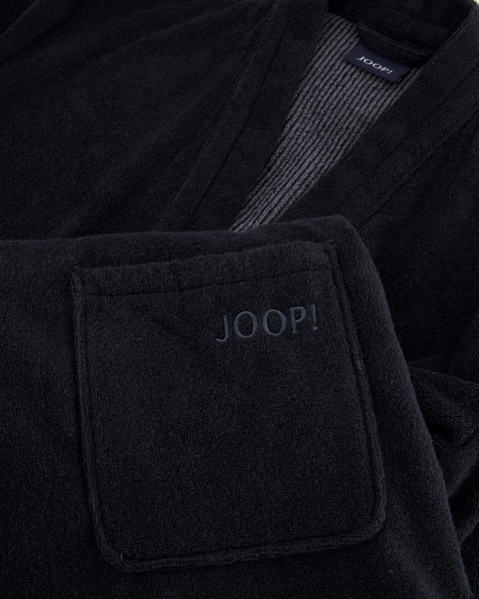 JOOP! Classic - Herren Bademantel - Kimono 1618 - Farbe: 97 - schwarz