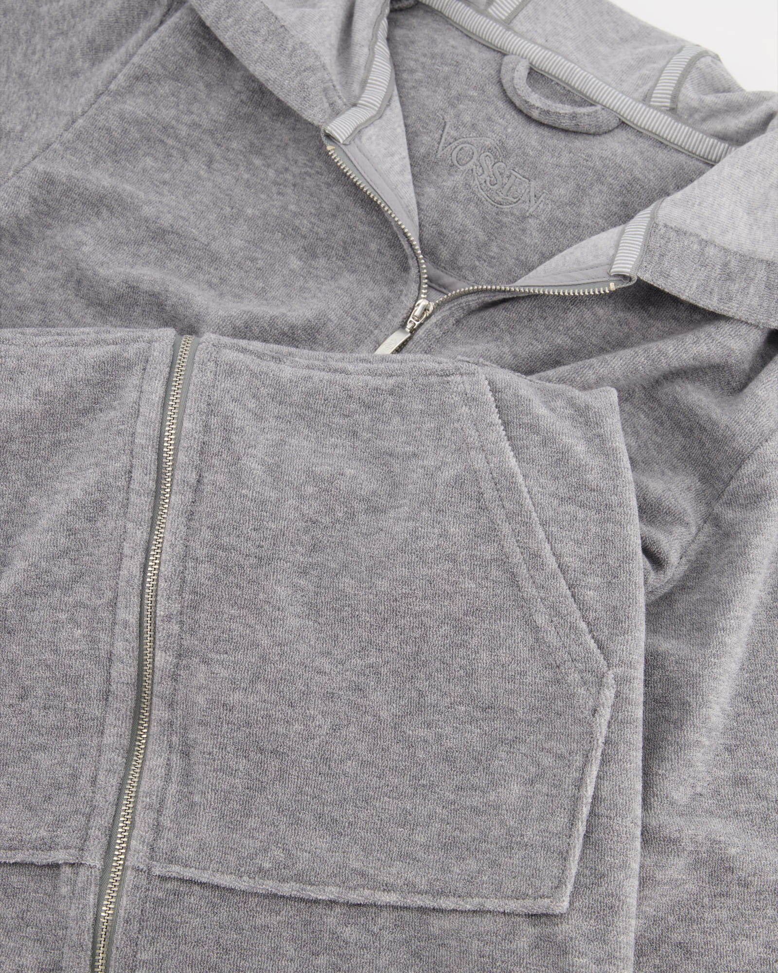 Vossen Bademäntel Damen Kurzmantel mit Kapuze Tampa melange - 7380
