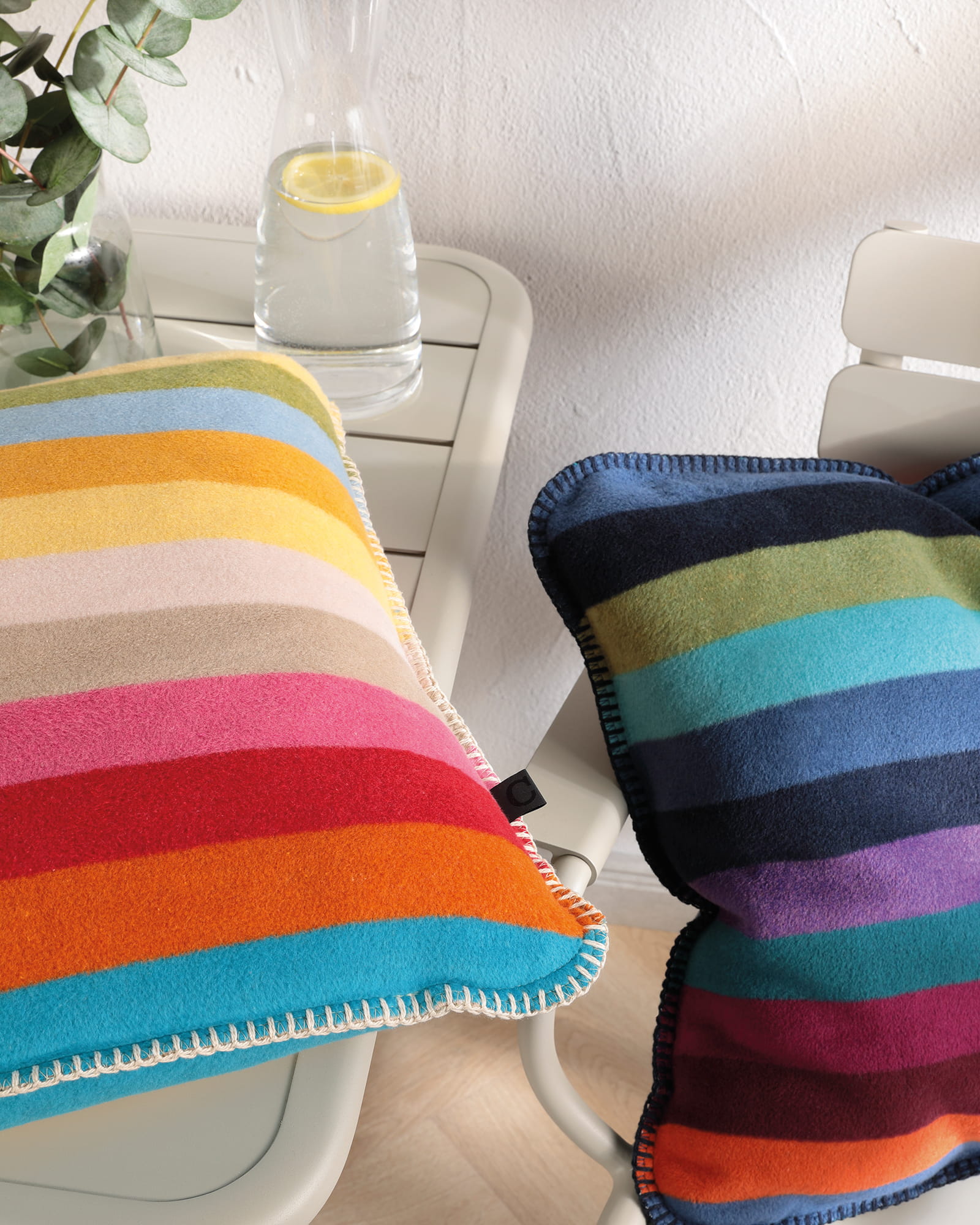 Cawö Wohndecken Lifestyle Streifen 70480 multicolor dunkel - 84 - 150x200 cm