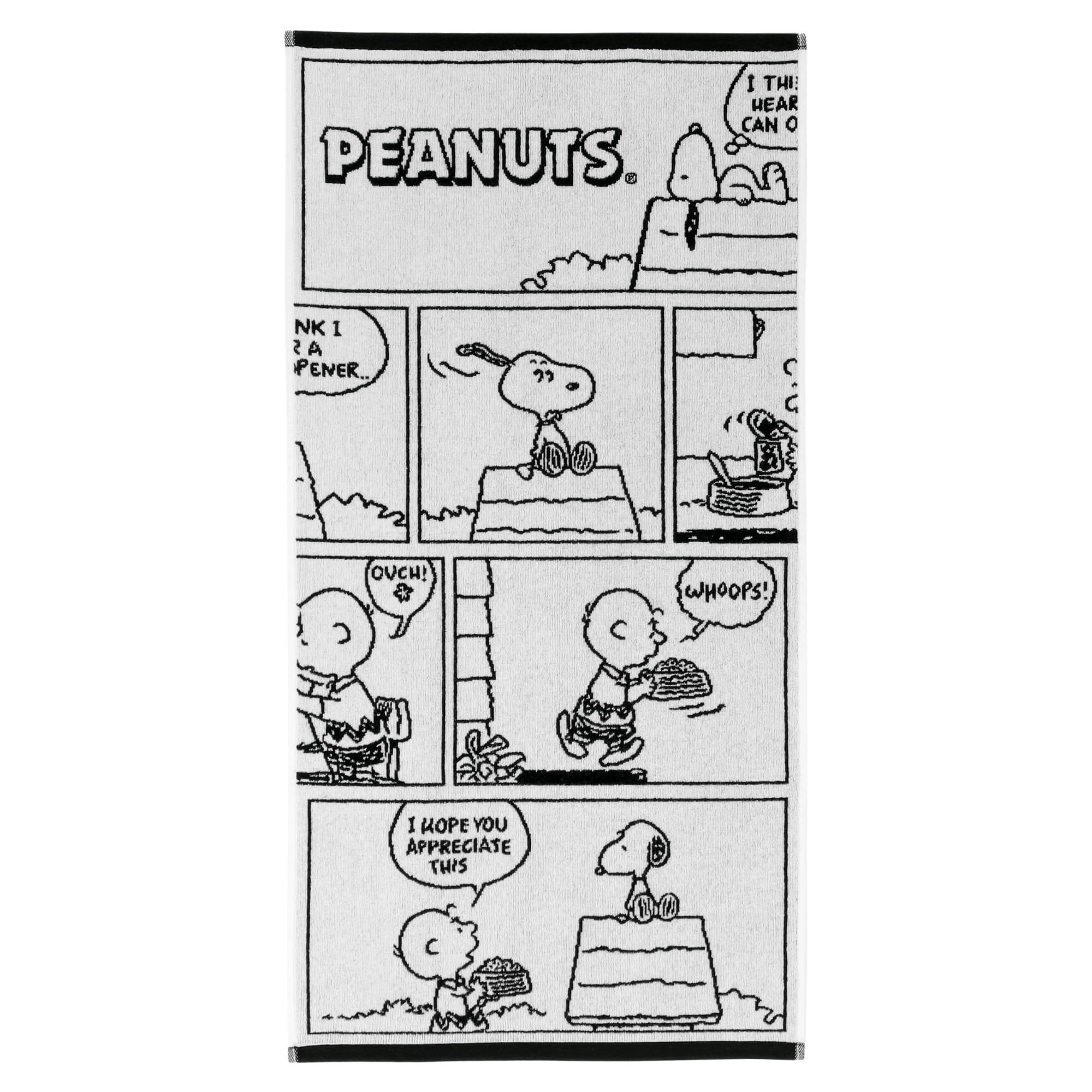 Vossen Handtücher PEANUTS Moments black-white - 0001 - Duschtuch 67x140 cm