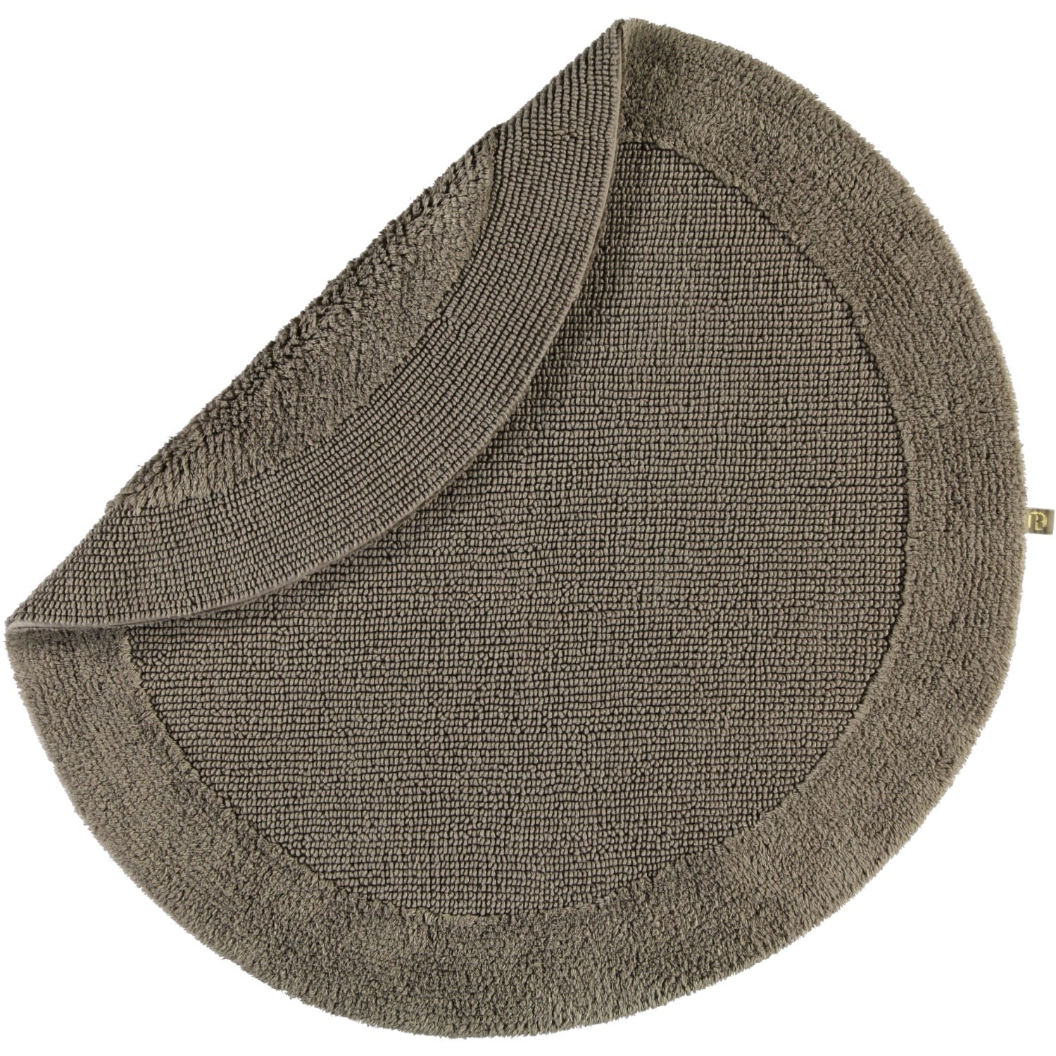 Rhomtuft - Badteppiche Exquisit - Farbe: taupe - 58 - 80 cm rund