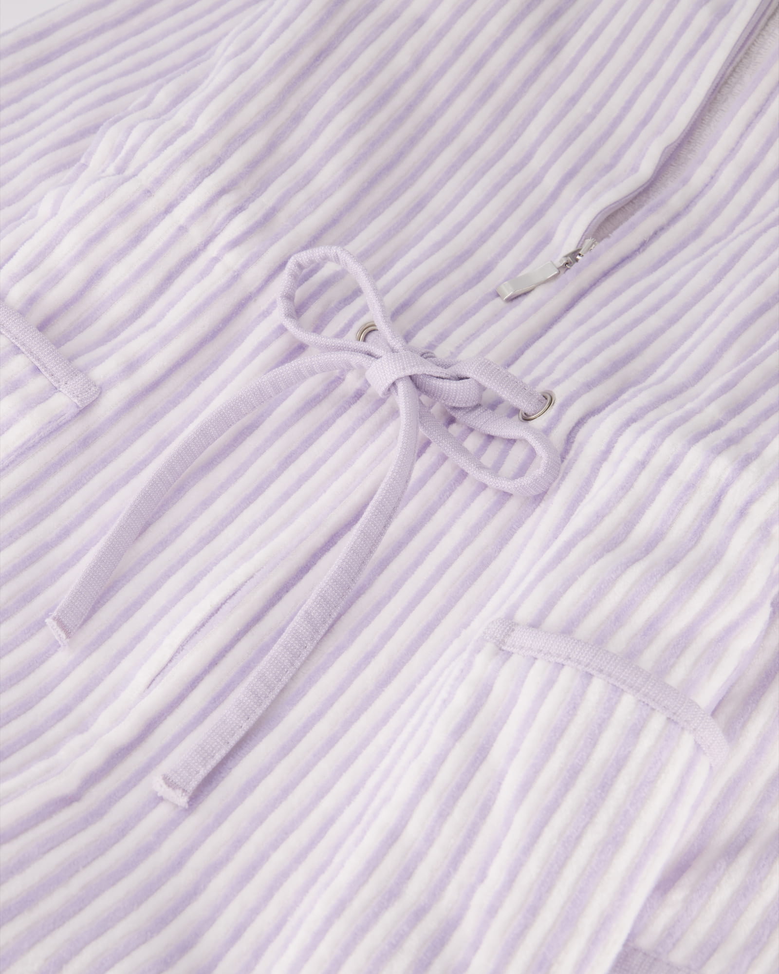 Cawö - Damen Bademantel kurz Kapuze TG RV 6416 - Farbe: flieder - 86 - L
