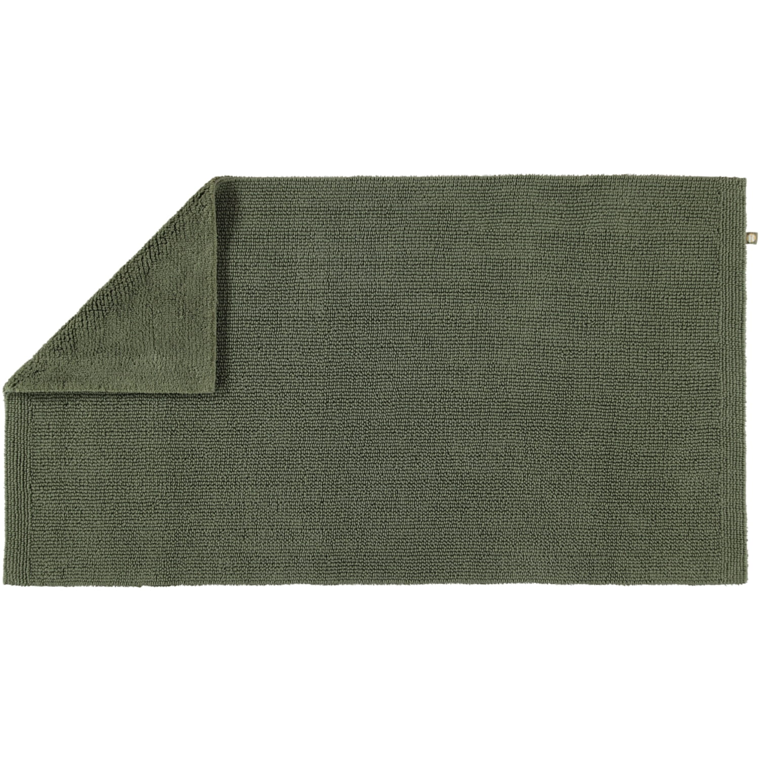 Rhomtuft - Badteppich Pur - Farbe: olive - 404 - 70x130 cm