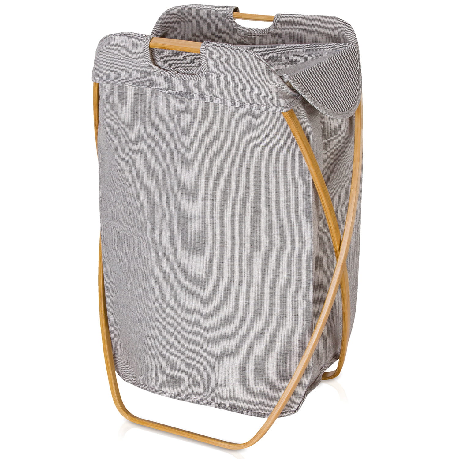 Möve Bamboo Klappbarer Wäschekorb - Farbe: grey - 081 (4-4198)
