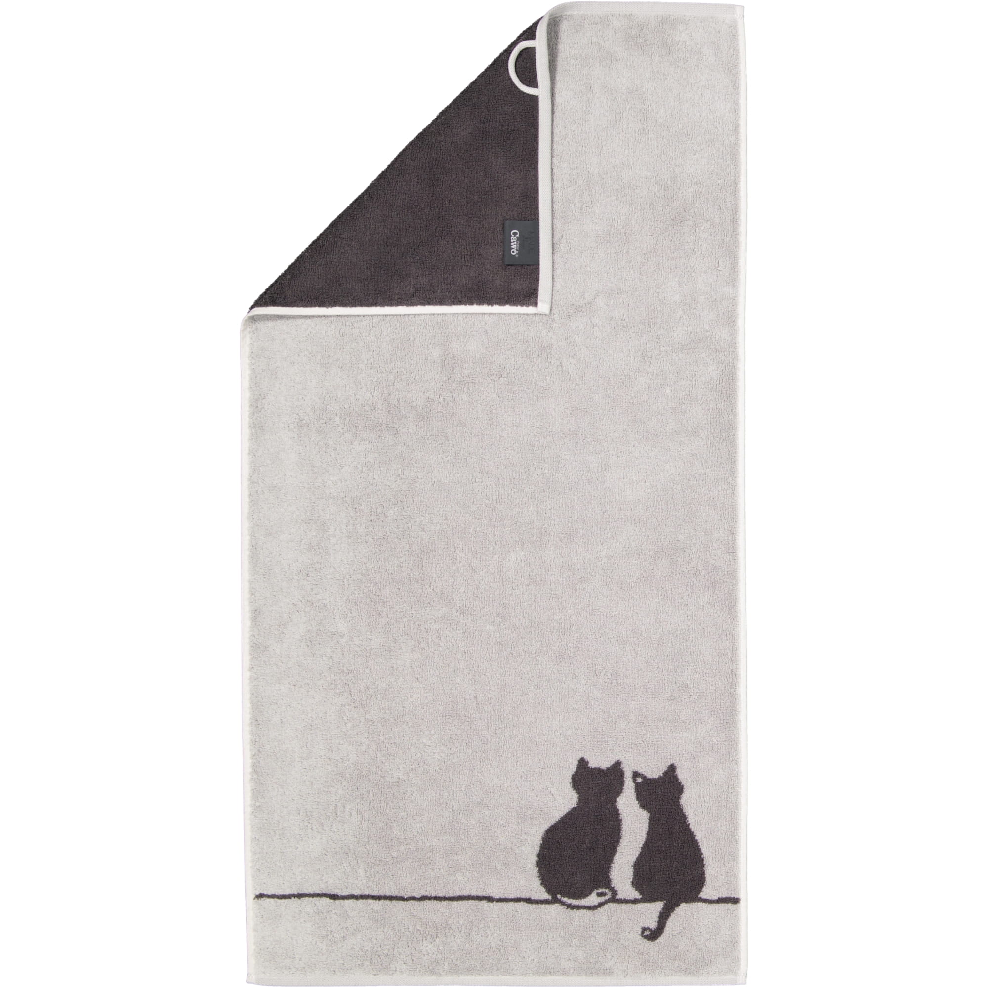 Cawö Handtücher CUTE CATS EDITION You & Me 6263 platin/basalt - 70
