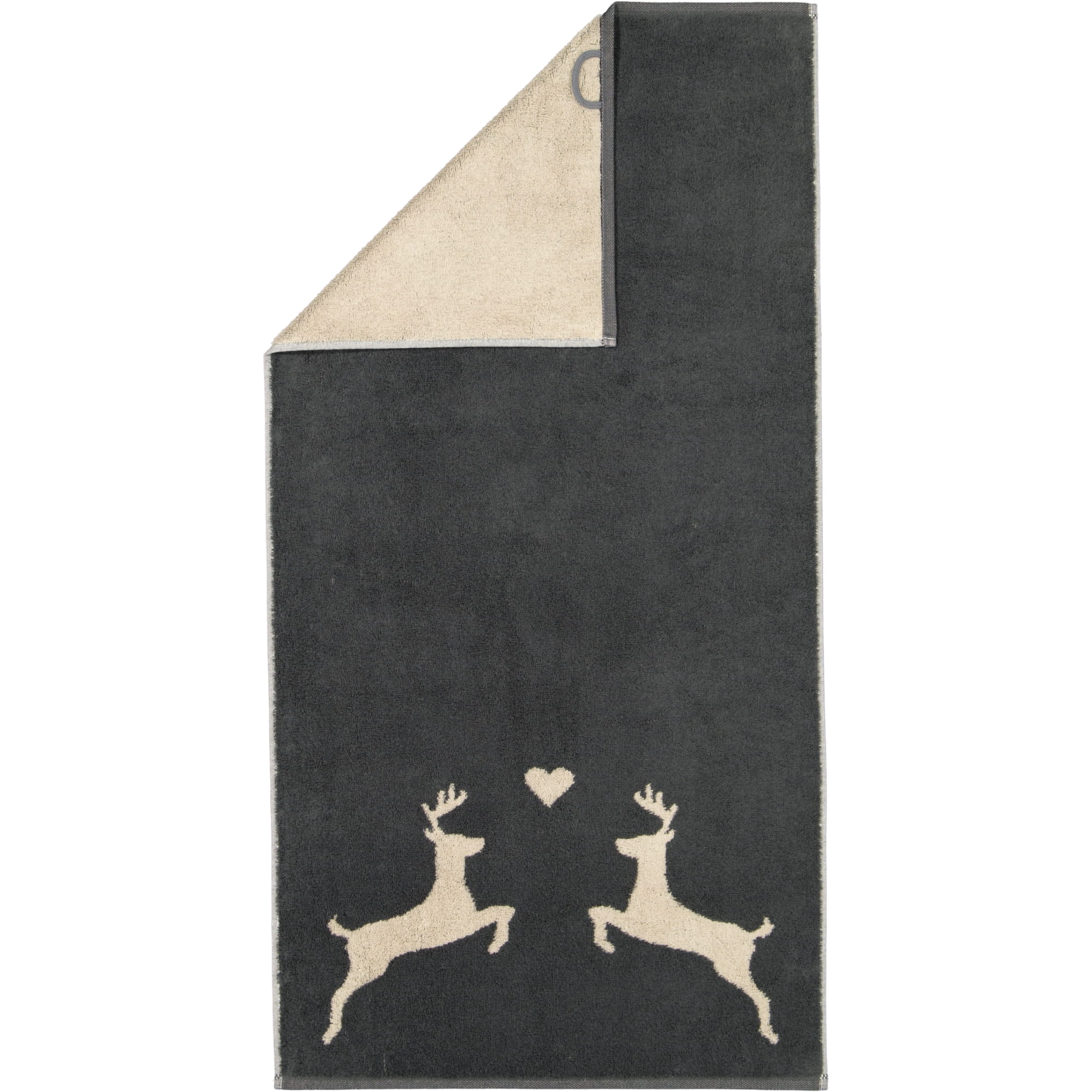 Cawö Handtücher Alpenchic Edition Hirsche 6228 granit - 73 - Handtuch 50x100 cm