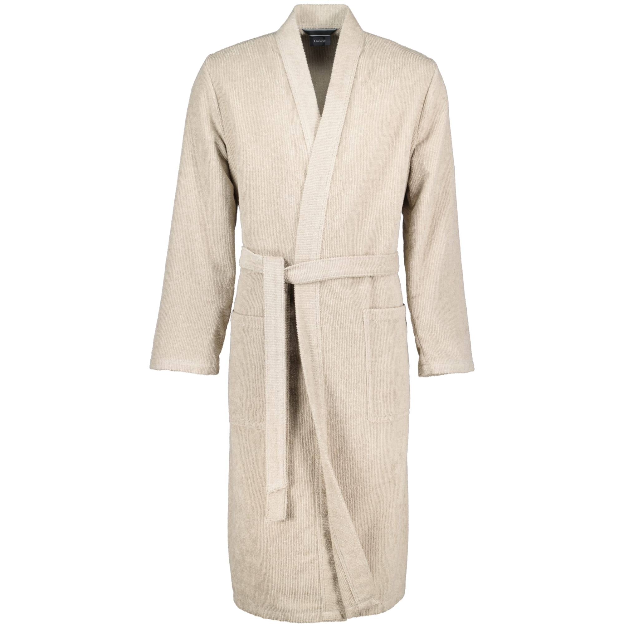 Cawö Bademäntel Herren Kimono Struktur 5509 sand - 339