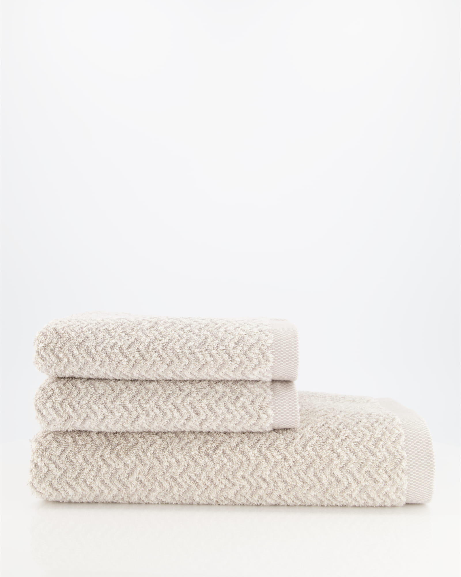 Möve - Brooklyn Fischgrat - Farbe:  nature/cashmere - 071 (1-0567/8970) - Duschtuch 80x150 cm