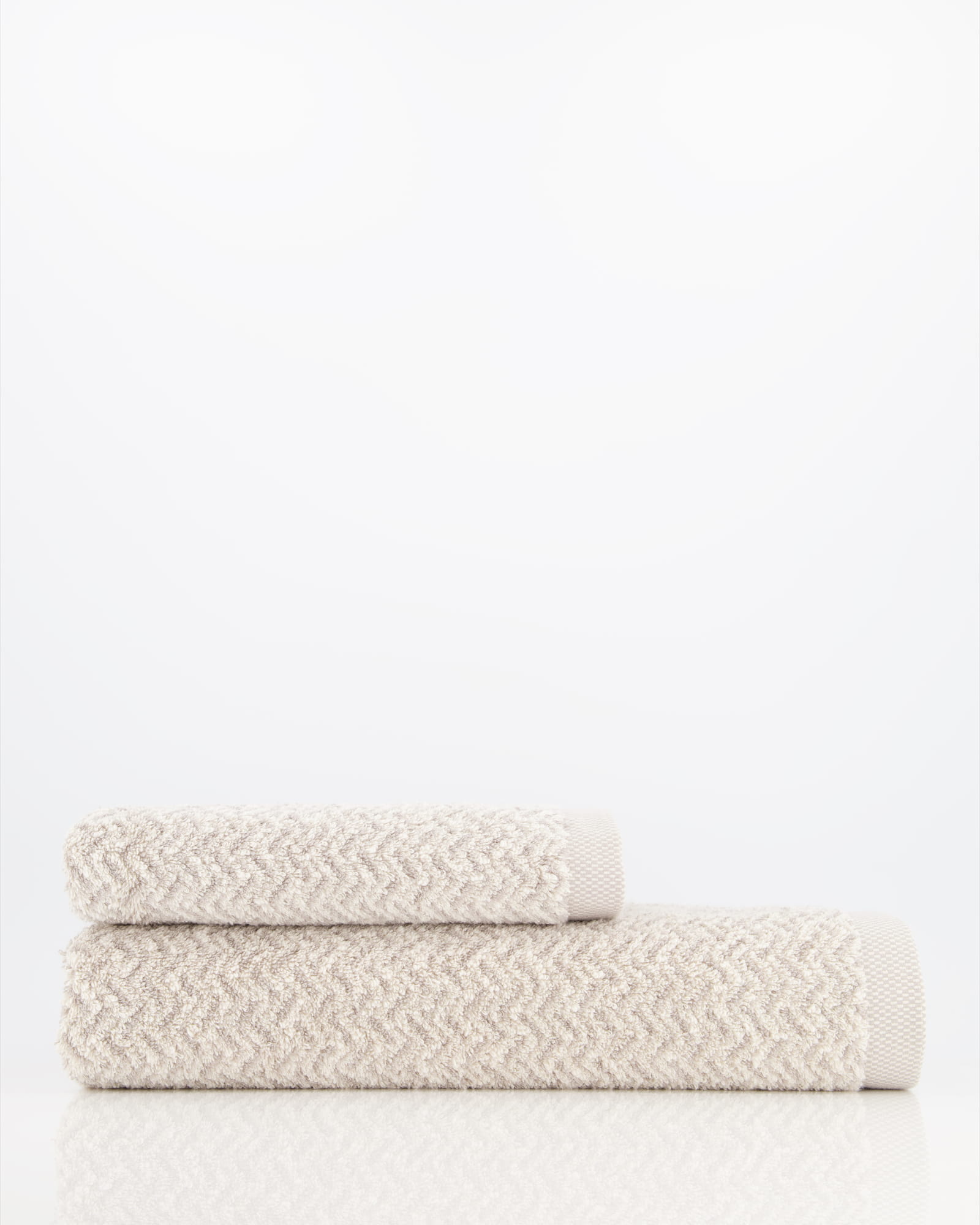 Möve - Brooklyn Fischgrat - Farbe:  nature/cashmere - 071 (1-0567/8970) - Duschtuch 80x150 cm
