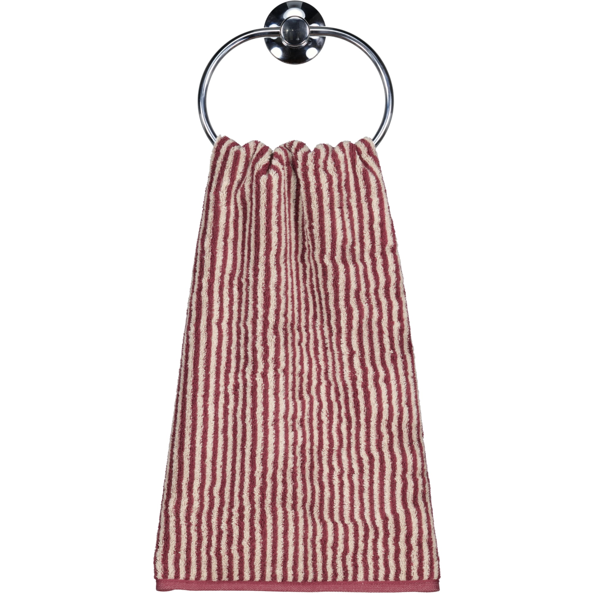 Cawö Handtücher Two-Tone Stripes 480 bordeaux - 23 - Handtuch 50x100 cm
