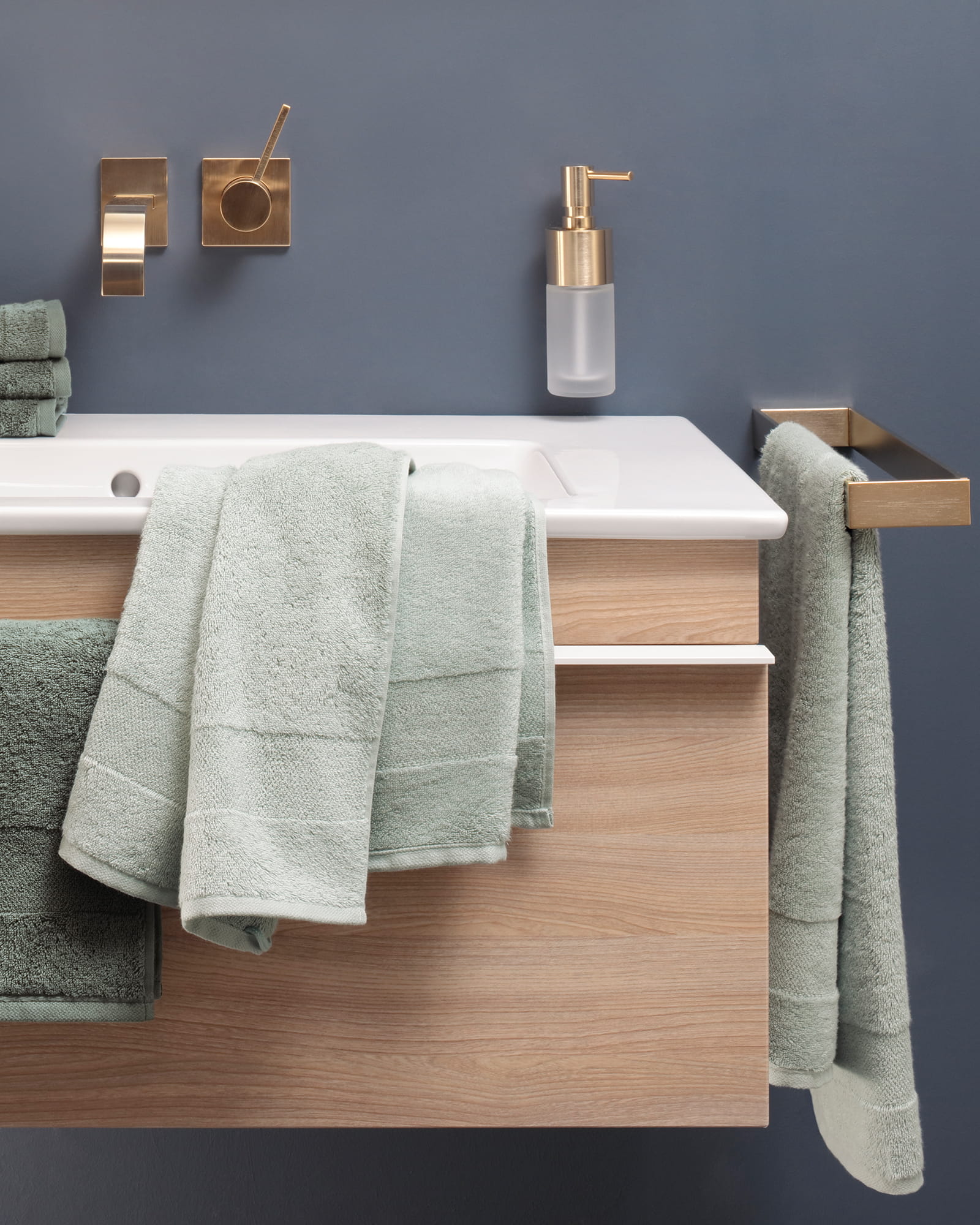 Villeroy & Boch Handtücher One 2550 - Farbe: mineral green - 470 - Waschhandschuh 16x22 cm