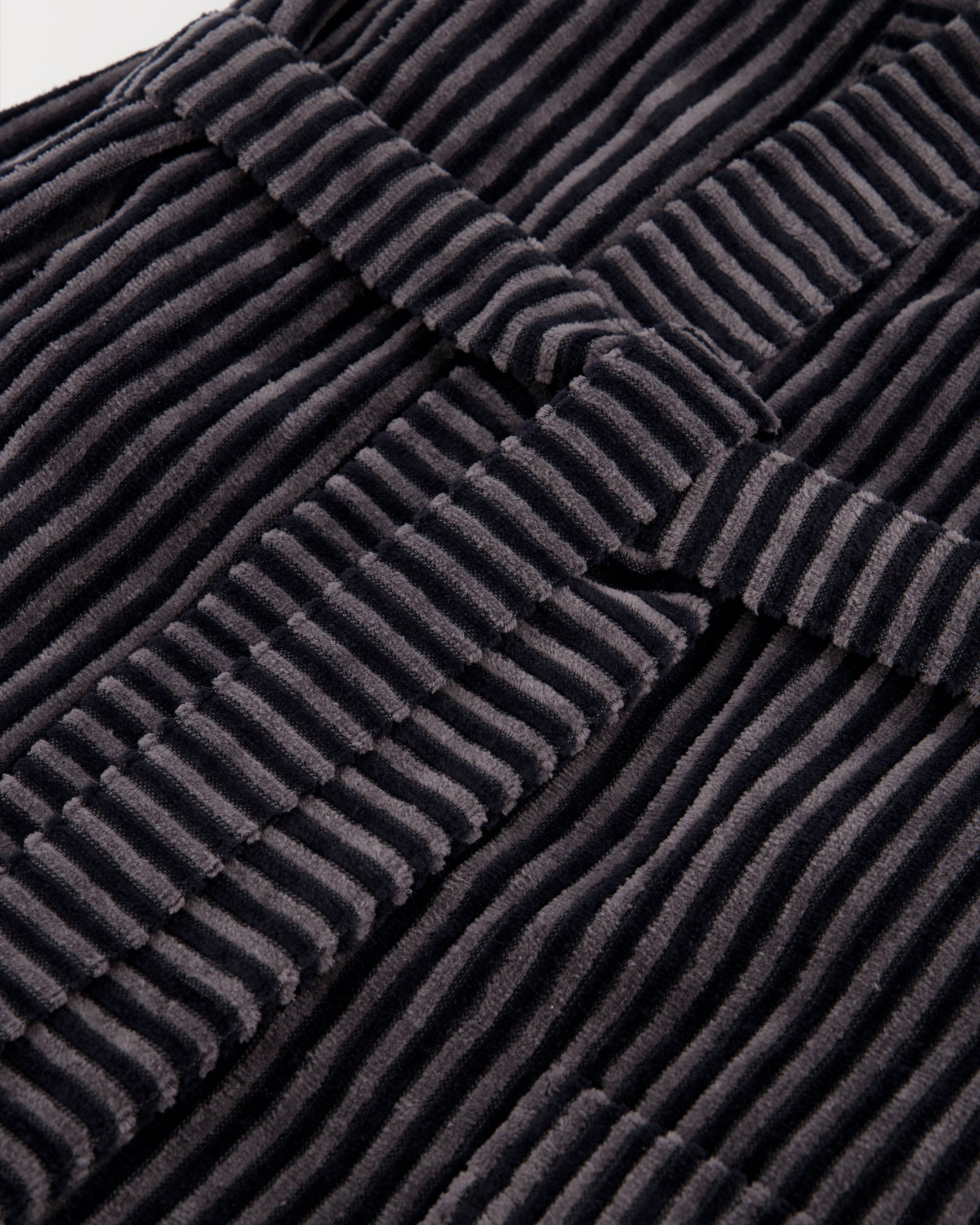 Cawö Bademäntel Herren Kimono Streifen 4854 anthrazit - 97