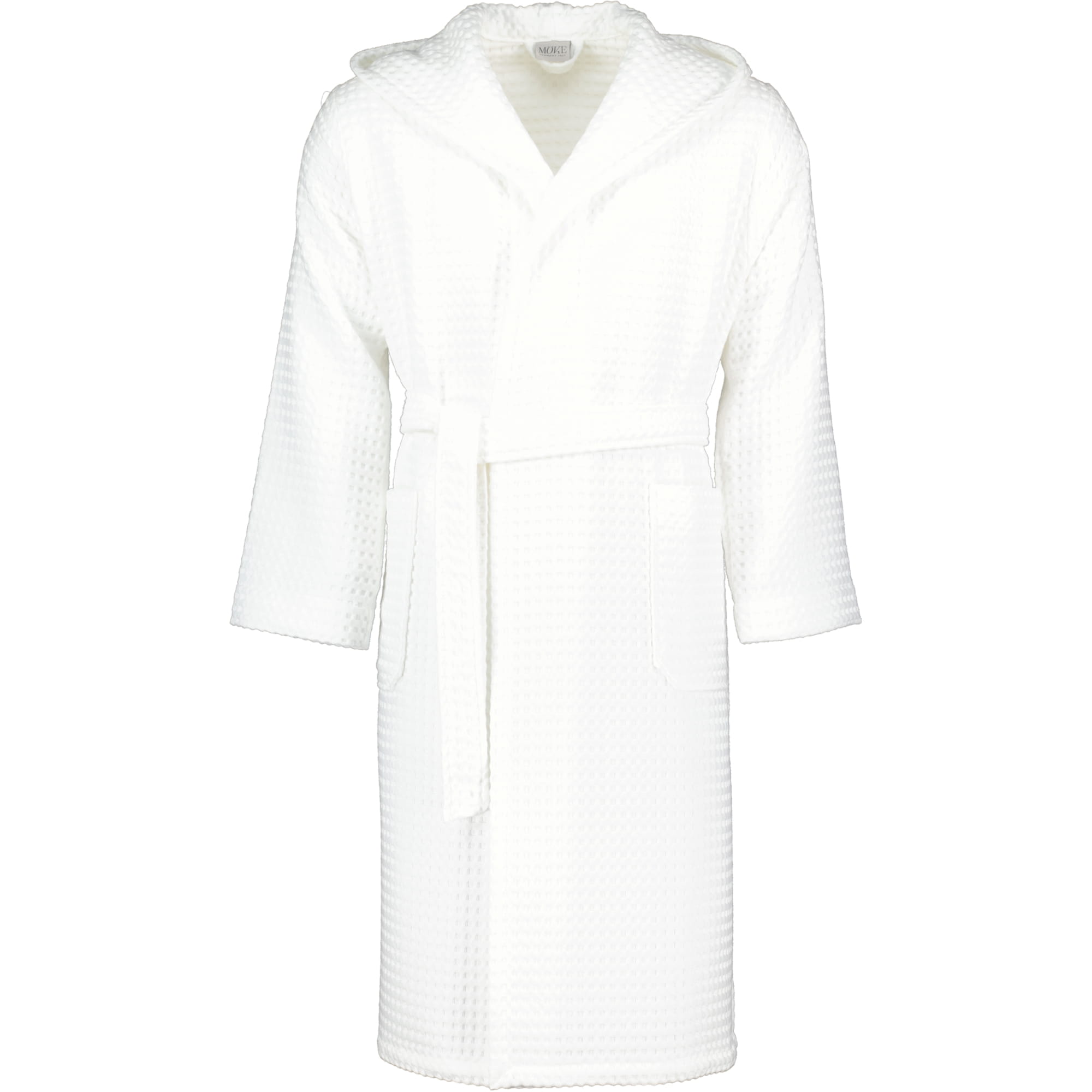 Möve Bademäntel unisex Kapuze Piquée snow - 001