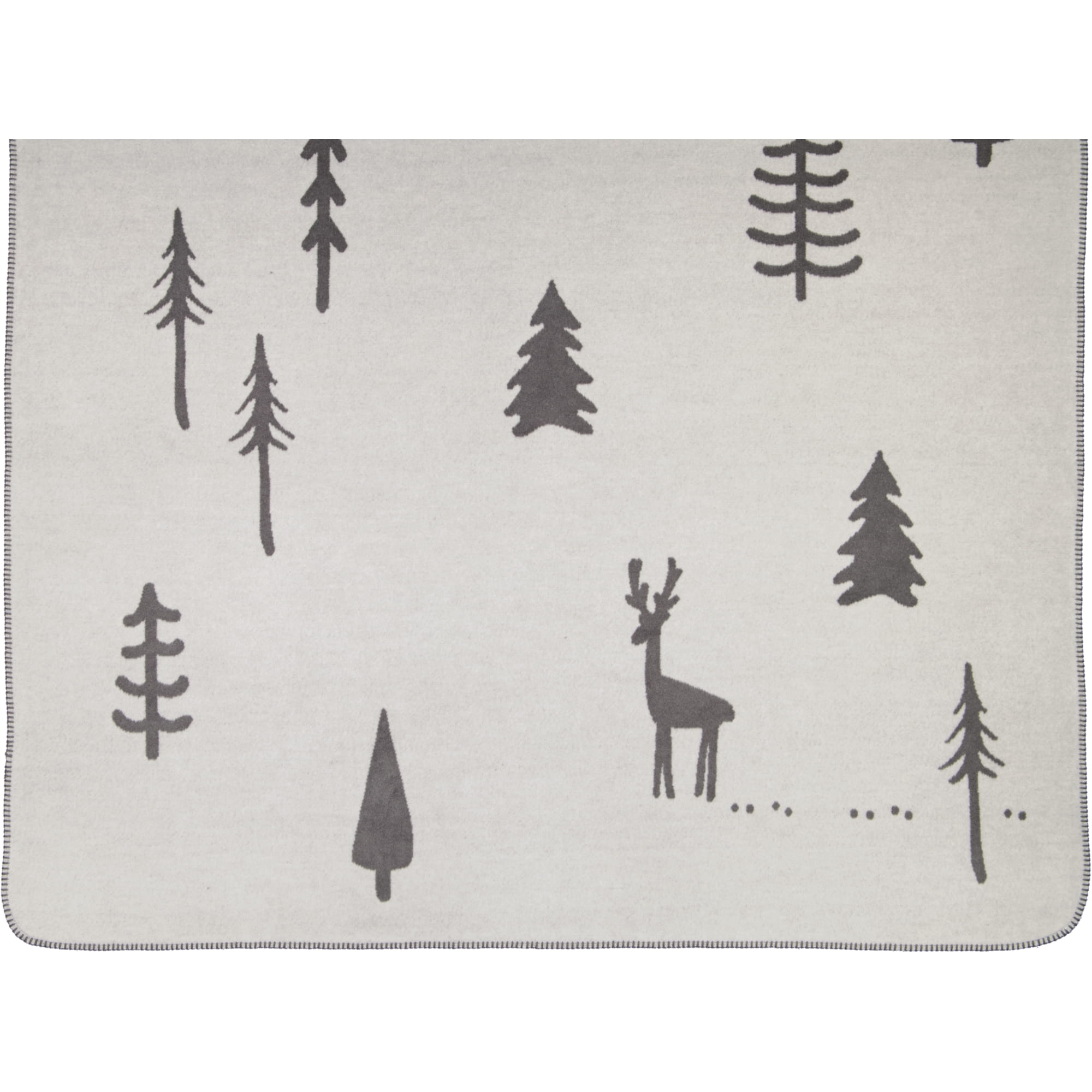 Cawö Wohndecken WINTER EDITION Tannen 62730 stein/anthrazit - 70 - 150x200 cm