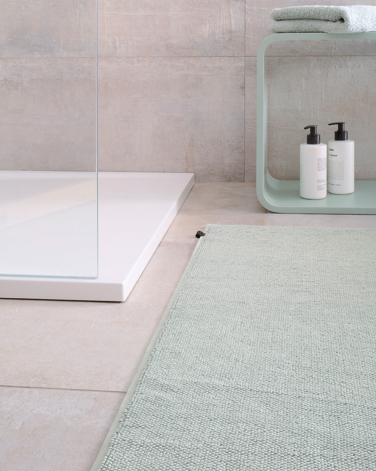 Cawö Home - Badteppich Loop 1007 - Farbe: eukalyptus - 450