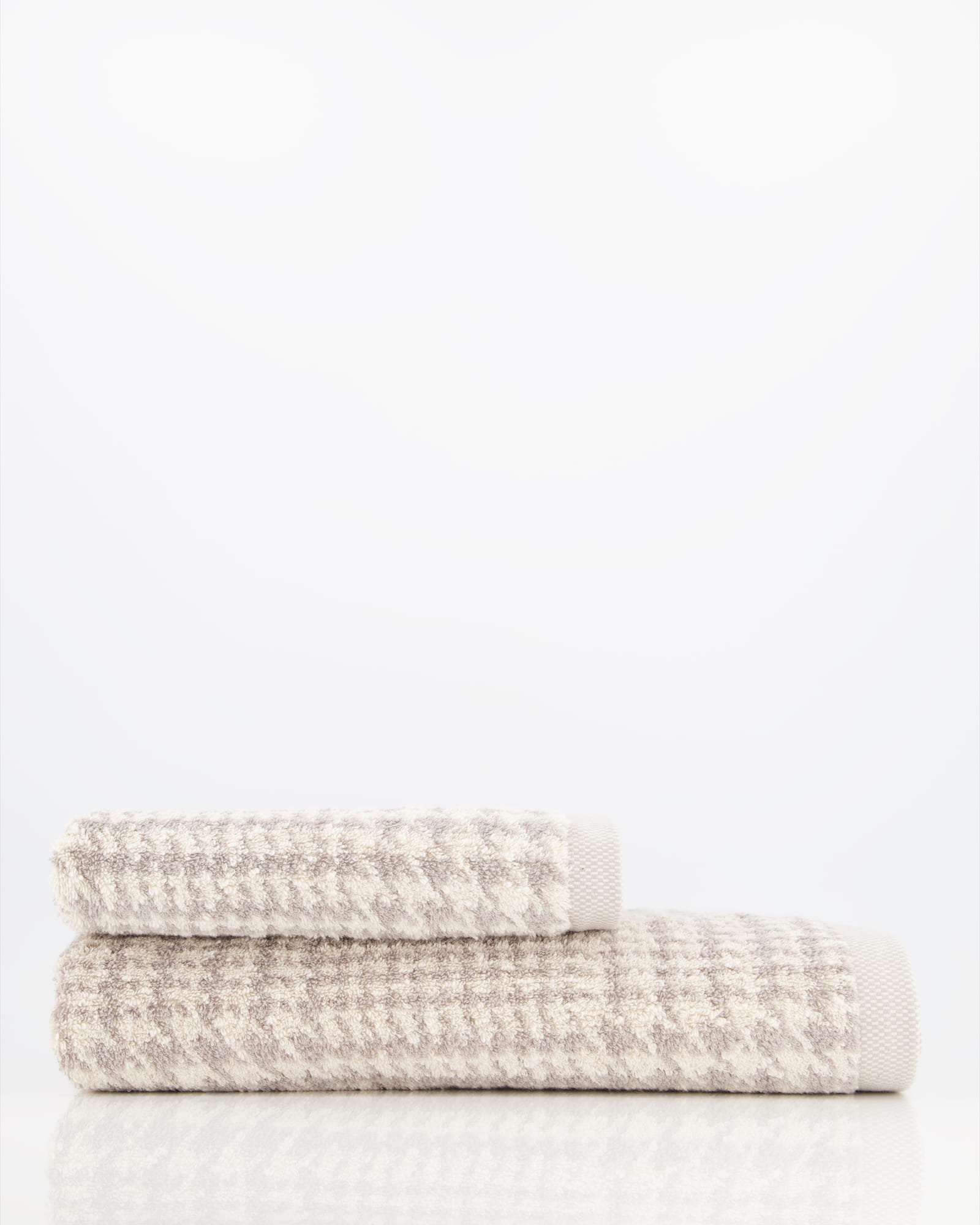 Möve - Brooklyn Glencheck - Farbe:  nature/cashmere - 071 (1-0569/8970) - Handtuch 50x100 cm