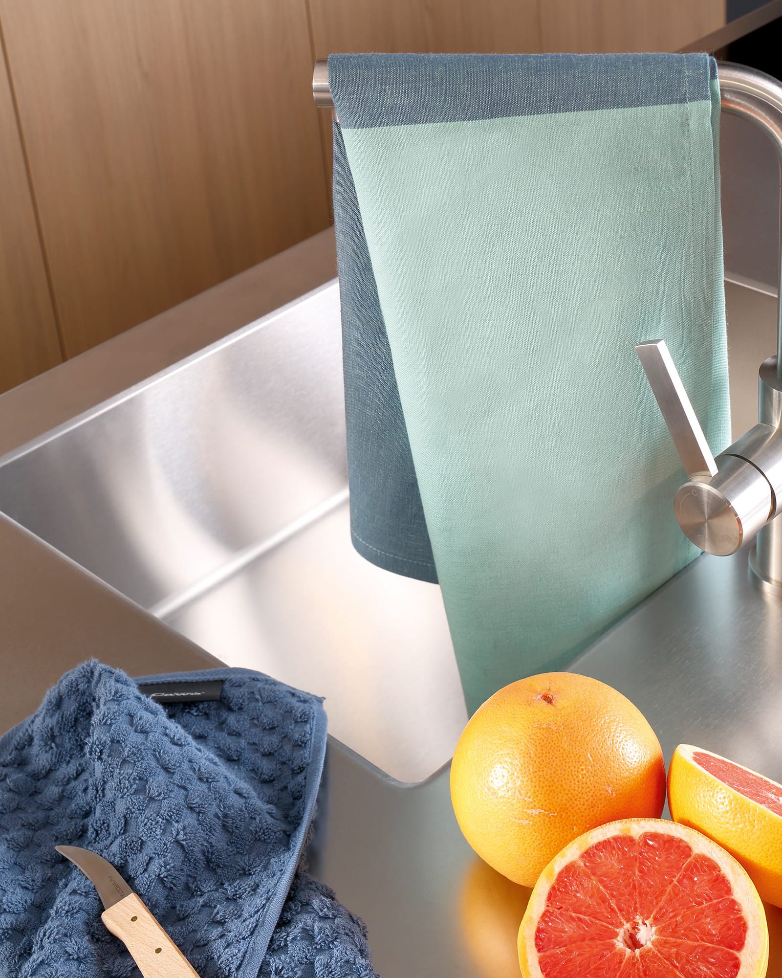 Cawö Home Geschirrtücher Cuisine Duo 535 nachtblau/mint - 14 - 50x70 cm