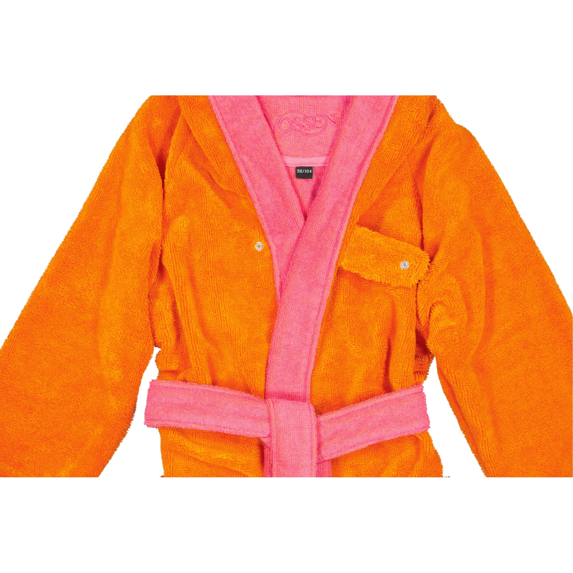 Vossen Kinderbademäntel Kinder Kapuze Bixie electric orange/prim rose - 0006 - 98/104