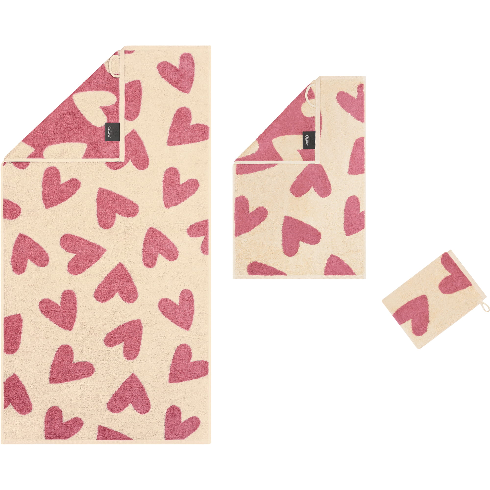 Cawö Handtücher Heart Beats Hearts 6275 beere - 32