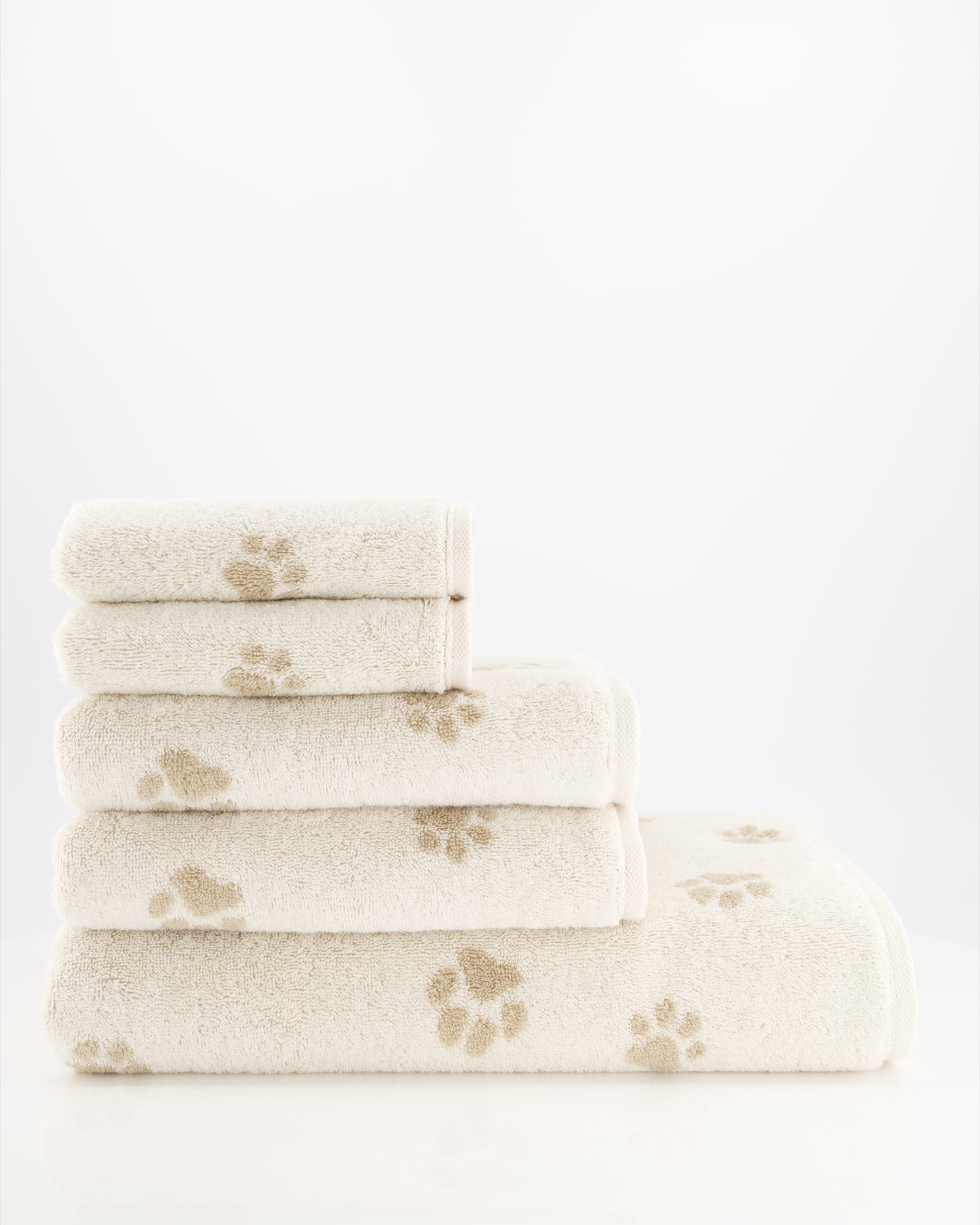 Cawö Handtücher WE LOVE DOGS Paws 6247 Natur-Beige - 33 - Duschtuch 80x150 cm