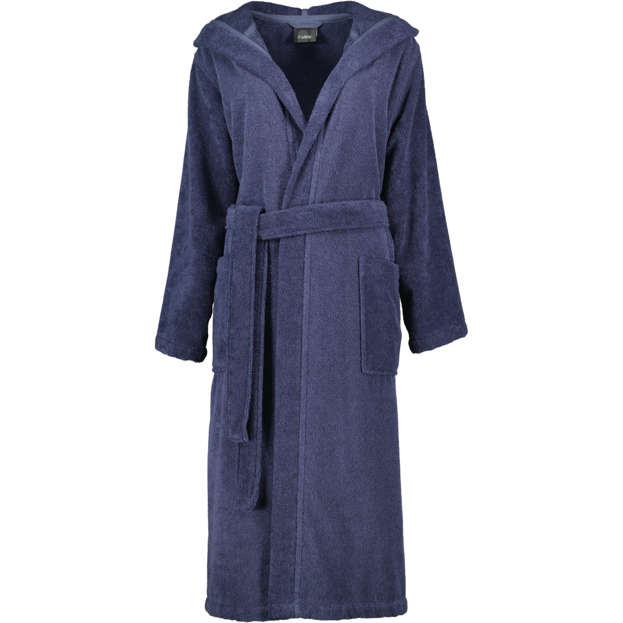 Cawö Home Damen Bademantel Kapuze 827 - Farbe: blau - 17