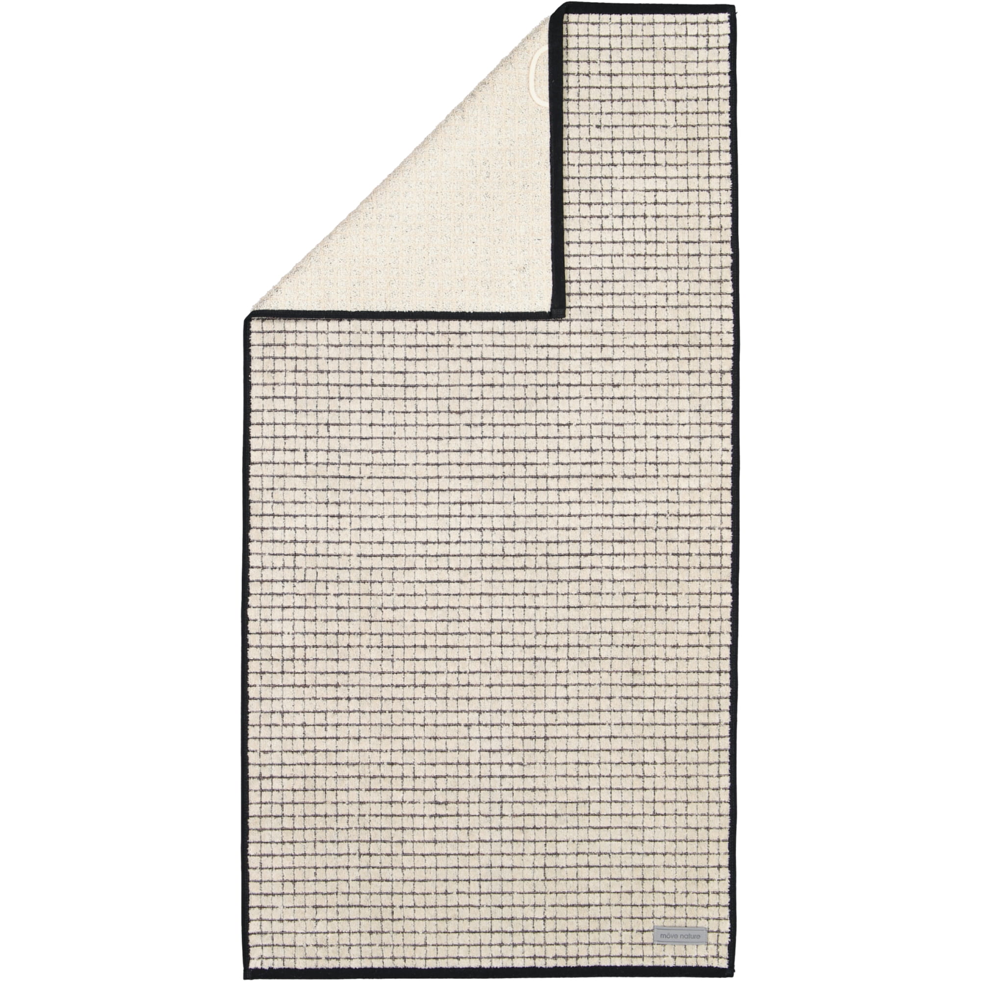 Möve - Eden - Kästchenstruktur Velours - Farbe: natur - 081 (1-0156/5021) - Handtuch 50x100 cm