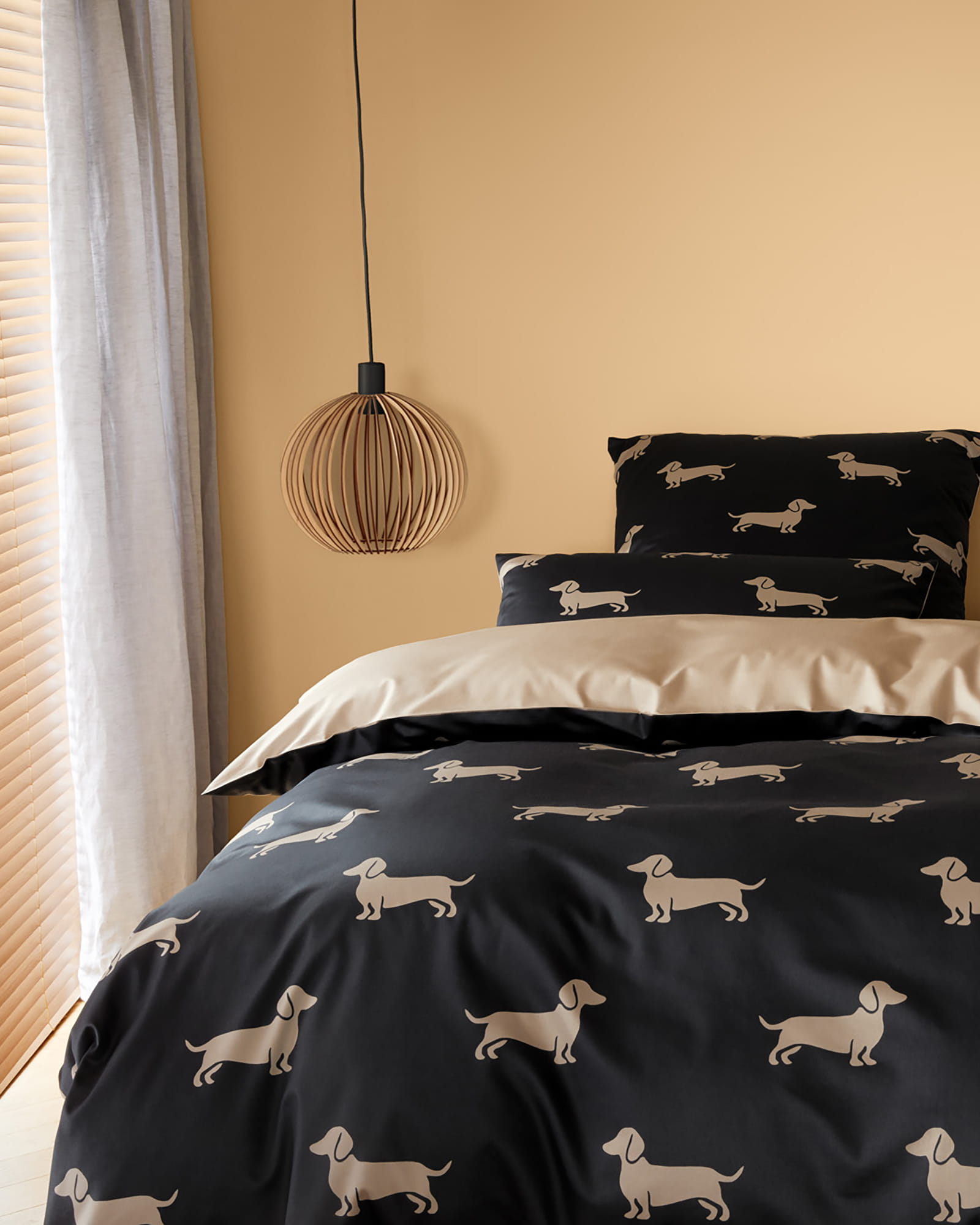 elegante Bettwäsche WE LOVE DOGS Dogs 24540 Schwarz-Beige - 9