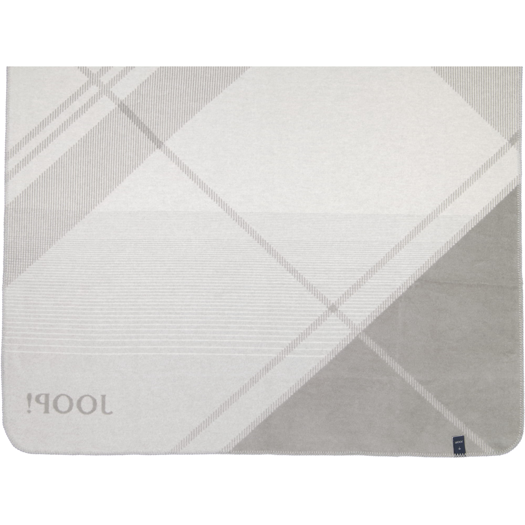 JOOP! Wohndecke Checks - Größe: 150x200 cm - Farbe: Silber-Natur