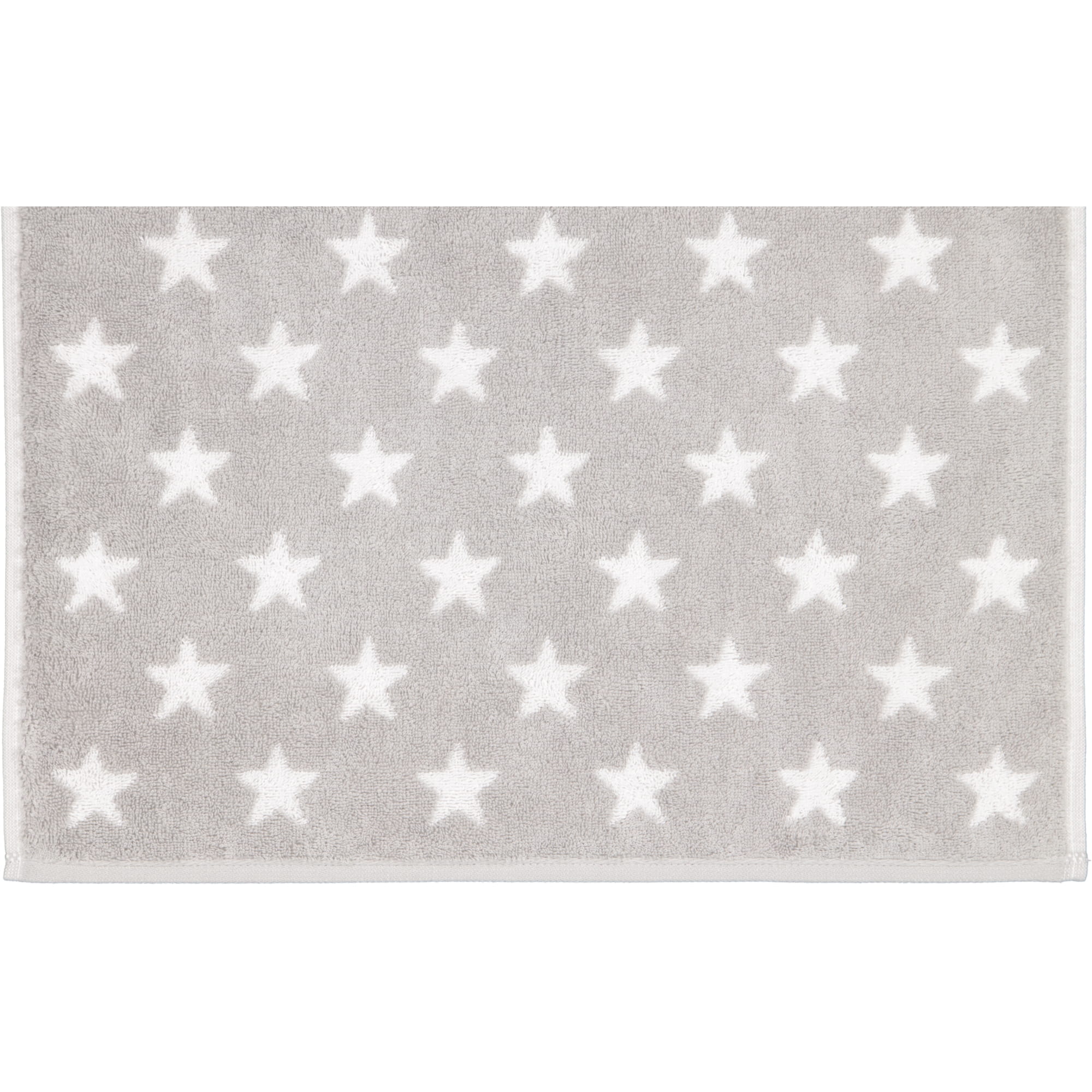 Cawö Handtücher NEW STARS Sterne klein 6261 platin/weiß - 76 - Waschhandschuh 16x22 cm