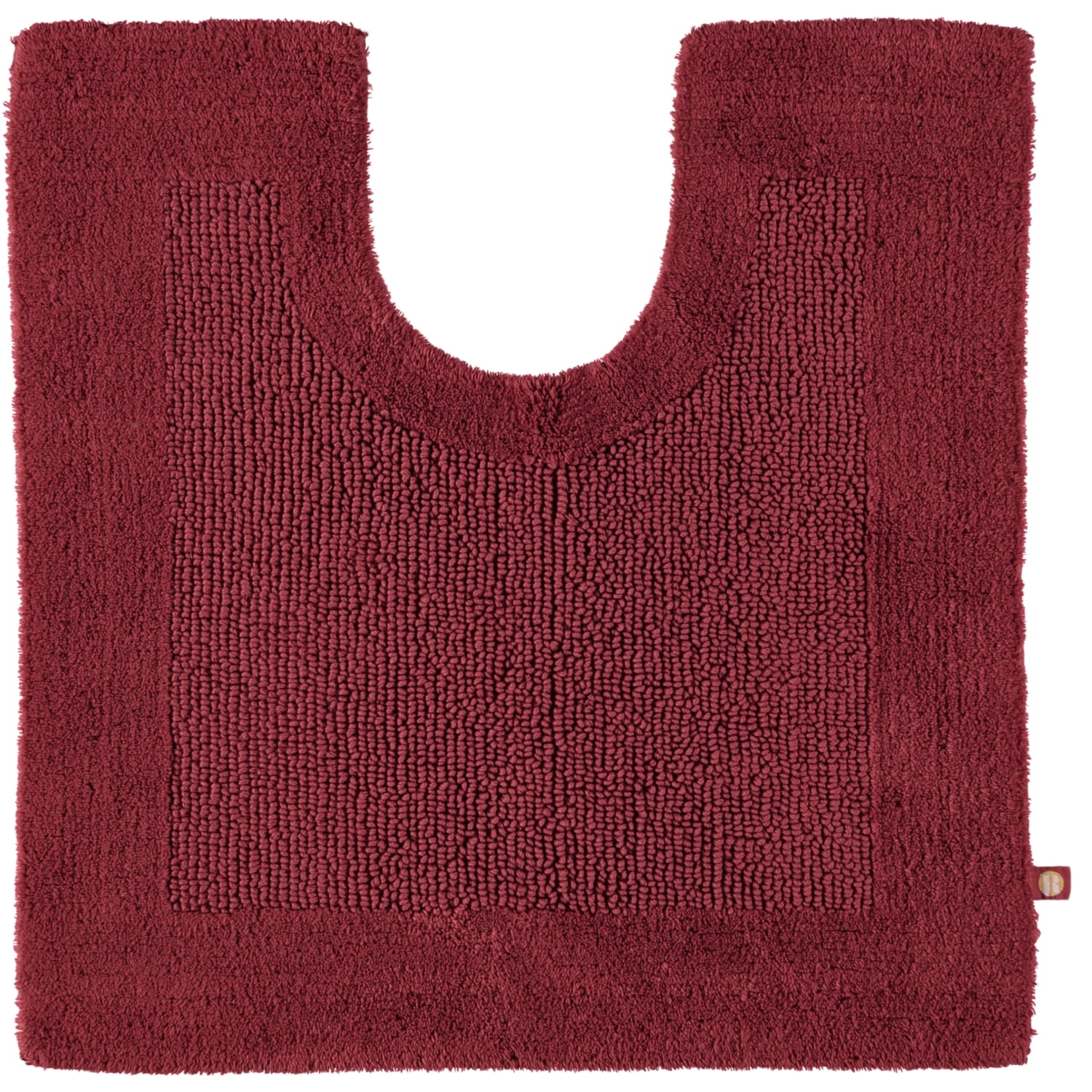 Rhomtuft - Badteppiche Prestige - Farbe: marsala - 391 - Toilettenvorlage mit Ausschnitt 60x60 cm