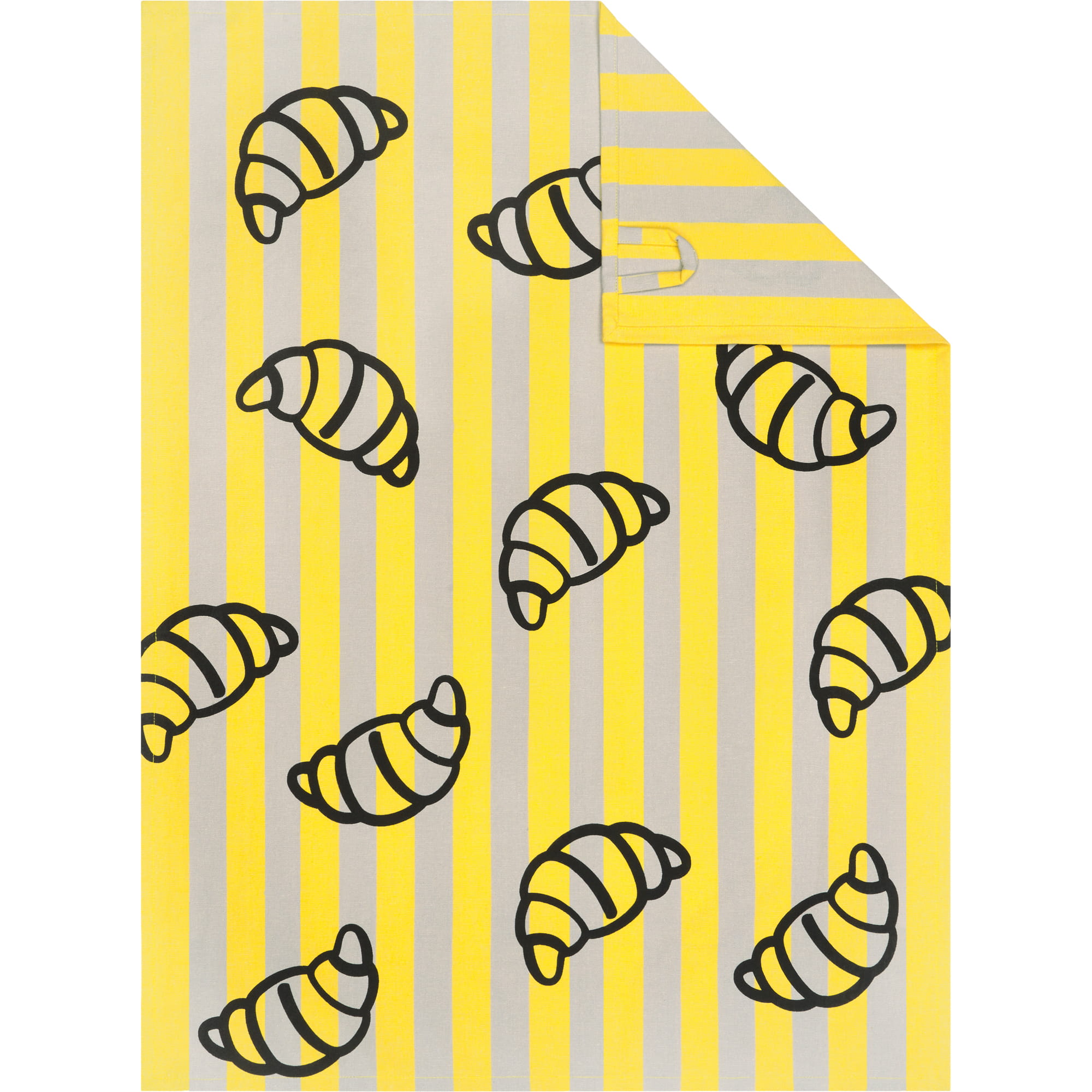 Cawö Home Geschirrtücher Prints & Stripes Croissants 544 stein/gelb - 53 - 50x70 cm