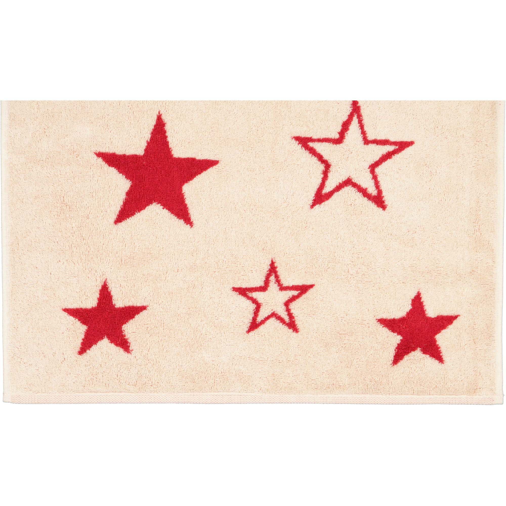 Cawö Handtücher Christmas Edition Sterne 792 natur-rot - 32