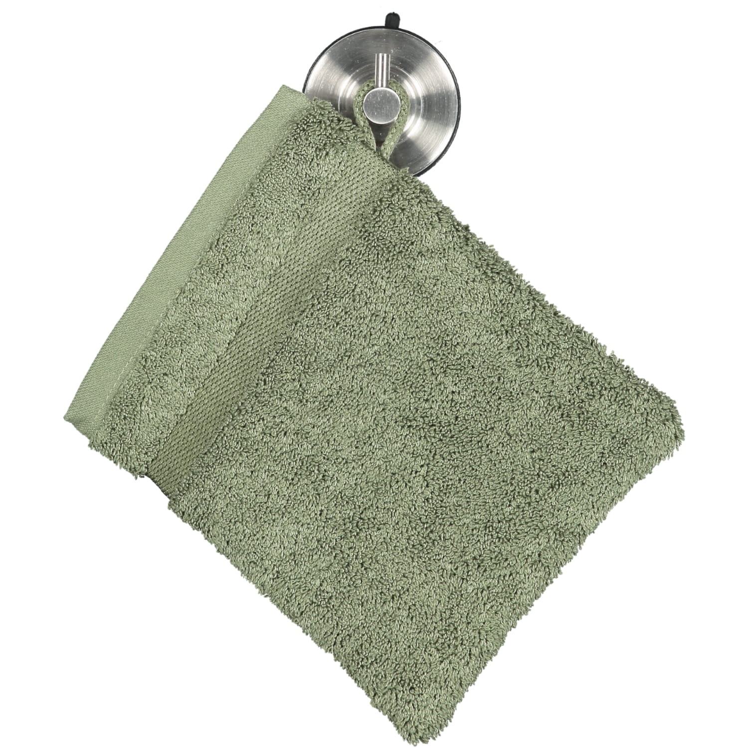 Rhomtuft - Handtücher Princess - Farbe: olive - 404 - Waschhandschuh 16x22 cm