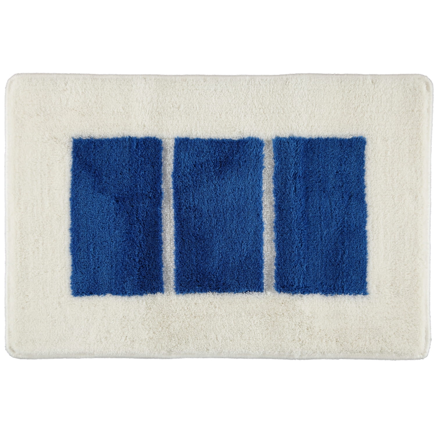 Rhomtuft RHOMY - Badteppich Liberty 256 - Farbe: weiß/blau - 844