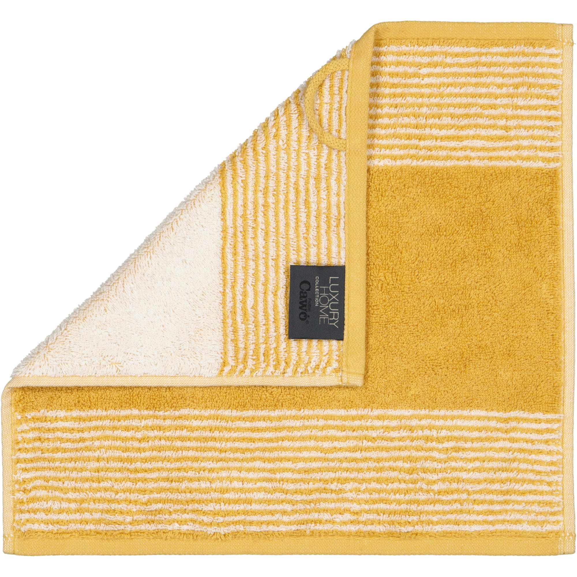Cawö Handtücher Luxury Home Two-Tone 590 gold - 53 - Seiflappen 30x30 cm
