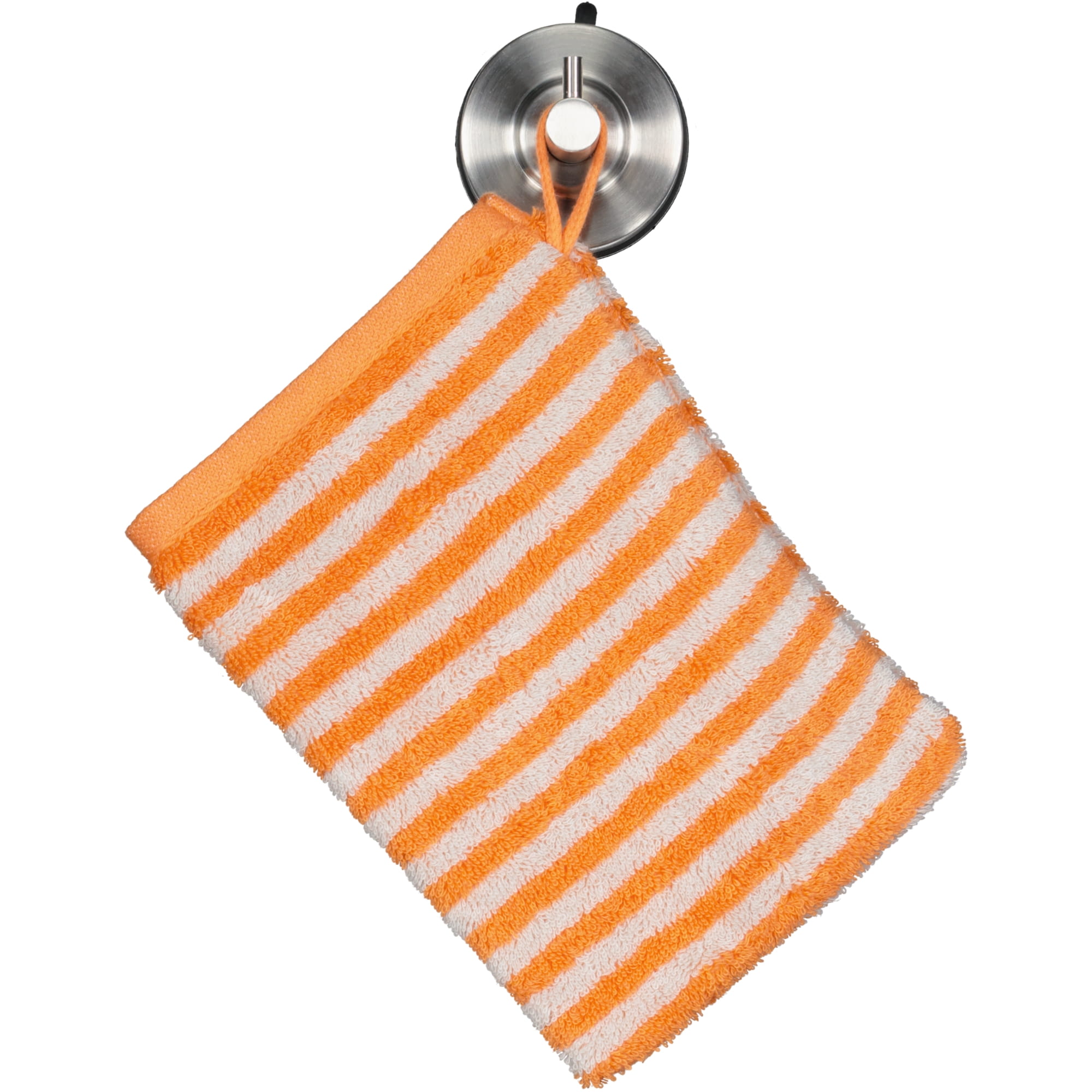 Cawö Handtücher Campus Ringel 955 mandarine - 33 - Waschhandschuh 16x22 cm