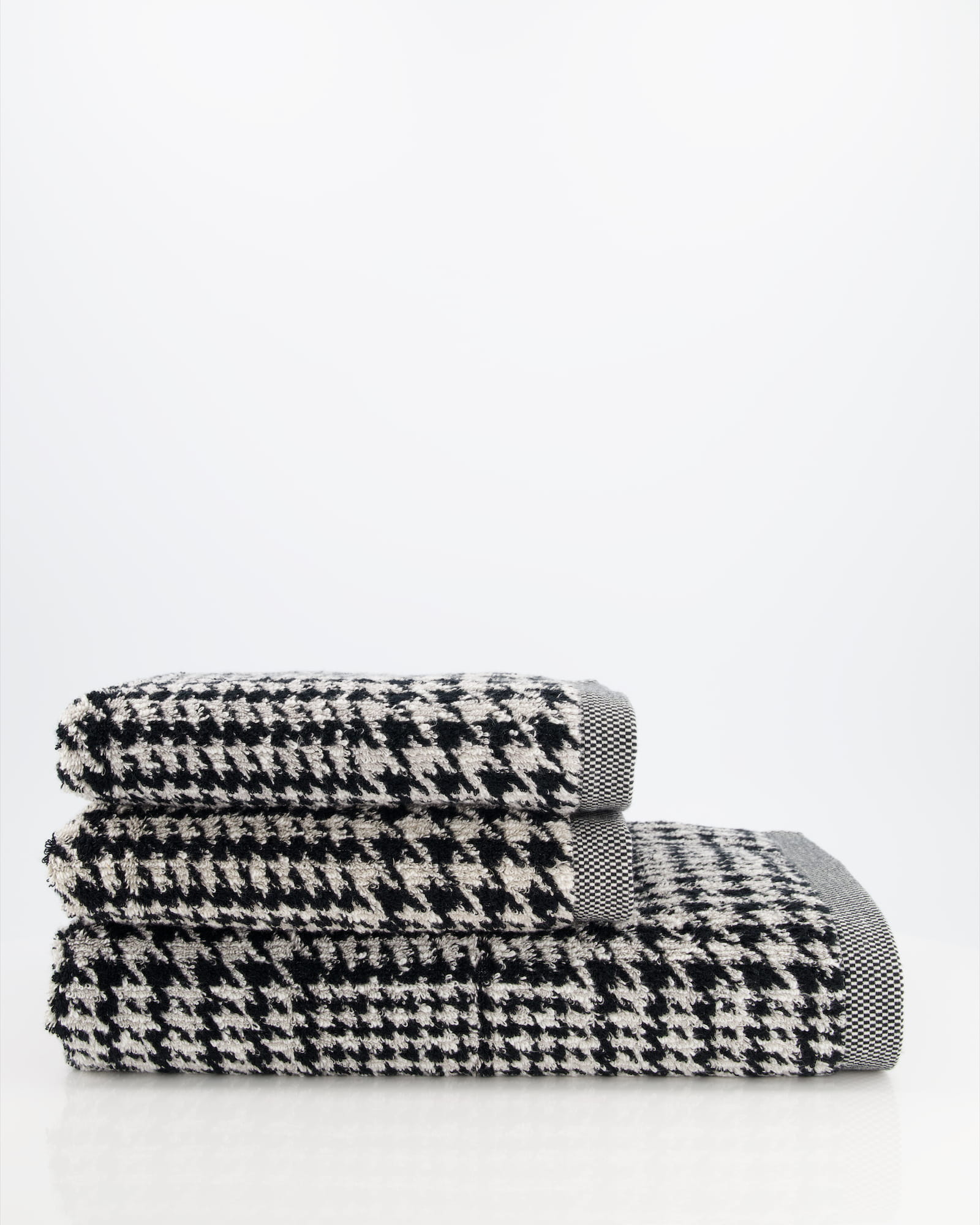 Möve - Brooklyn Glencheck - Farbe:  nature/black - 081 (1-0569/8970) - Handtuch 50x100 cm