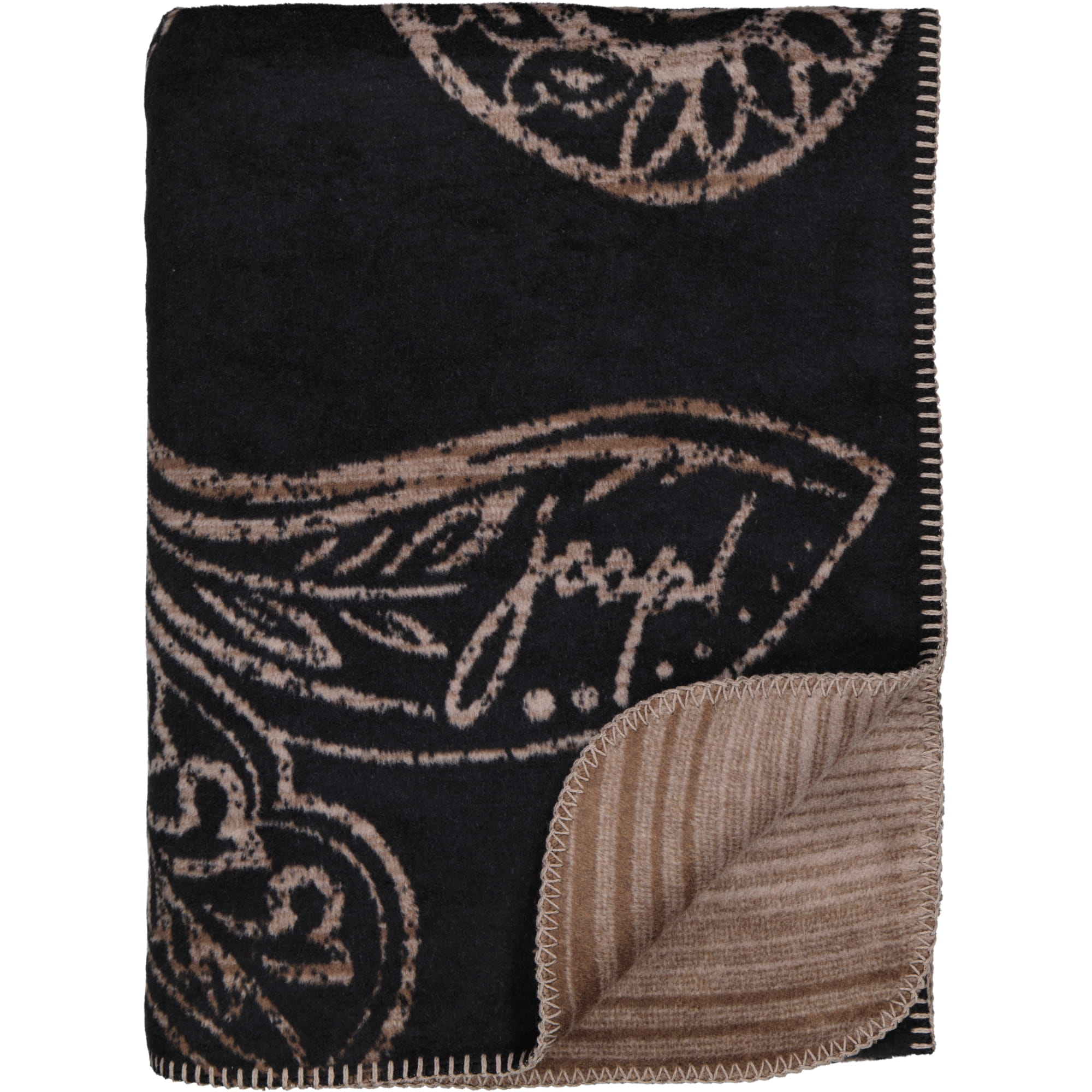 JOOP! Wohndecken Paisley Schwarz - 150x200 cm