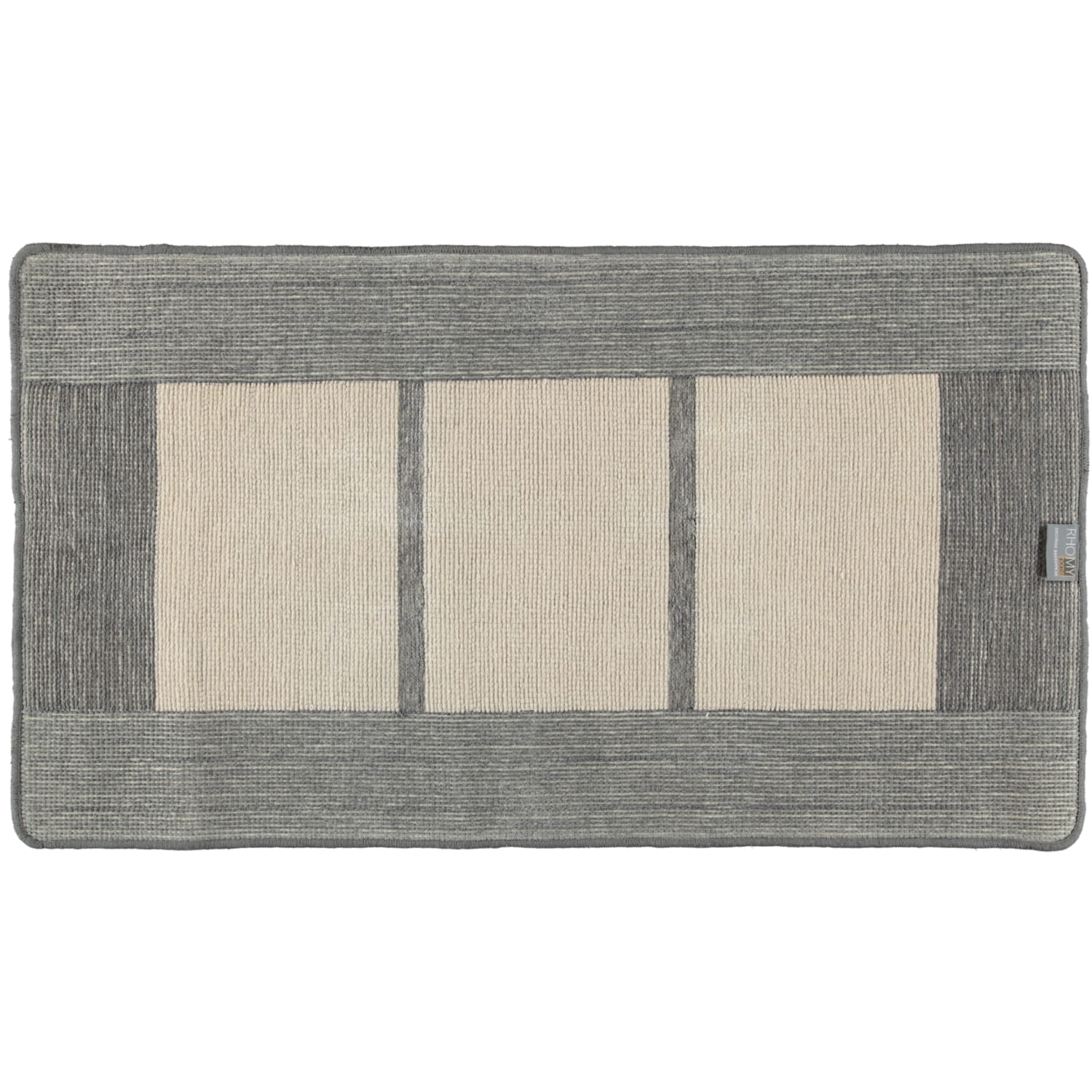 Rhomtuft RHOMY - Badteppich Liberty 256 - Farbe: anthrazit/perlgrau - 409 - 65x115 cm
