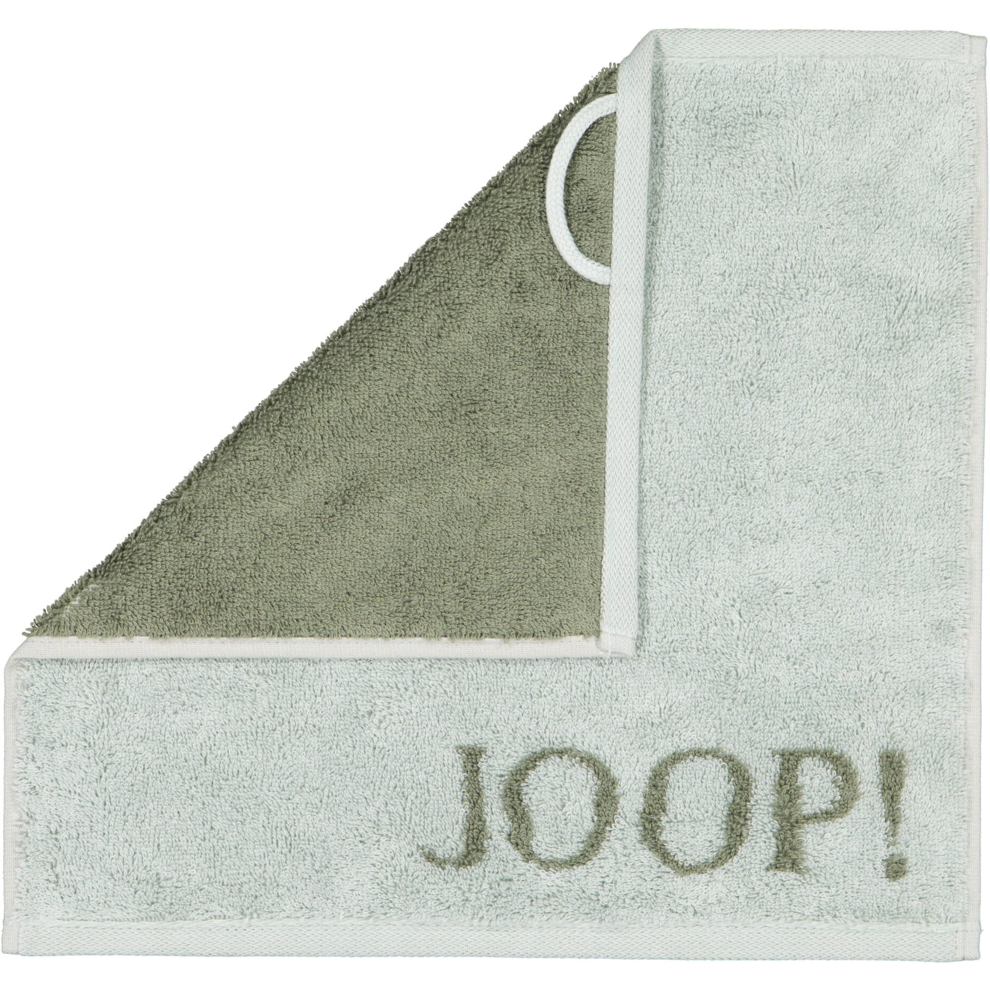JOOP! Classic - Doubleface 1600 - Farbe: Salbei - 47 - Seiflappen 30x30 cm