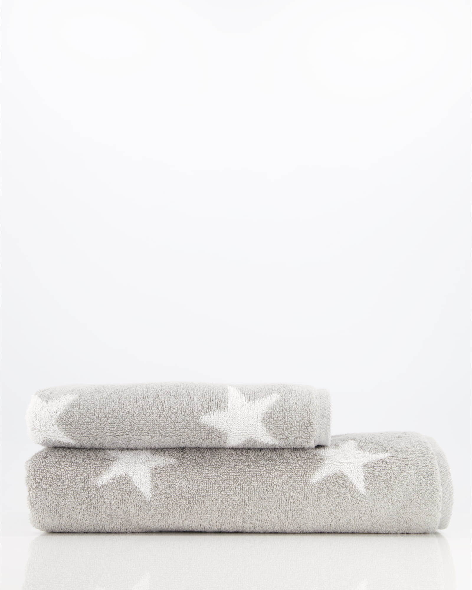 Cawö Handtücher NEW STARS Sterne groß 6260 platin/weiß - 76 - Handtuch 50x100 cm