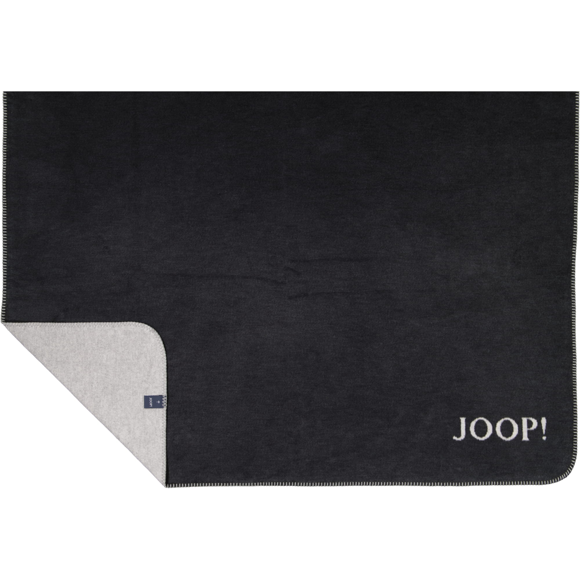 JOOP! Wohndecke Melange-Doubleface - Größe: 150x200 cm - Farbe: Anthrazit-Silber