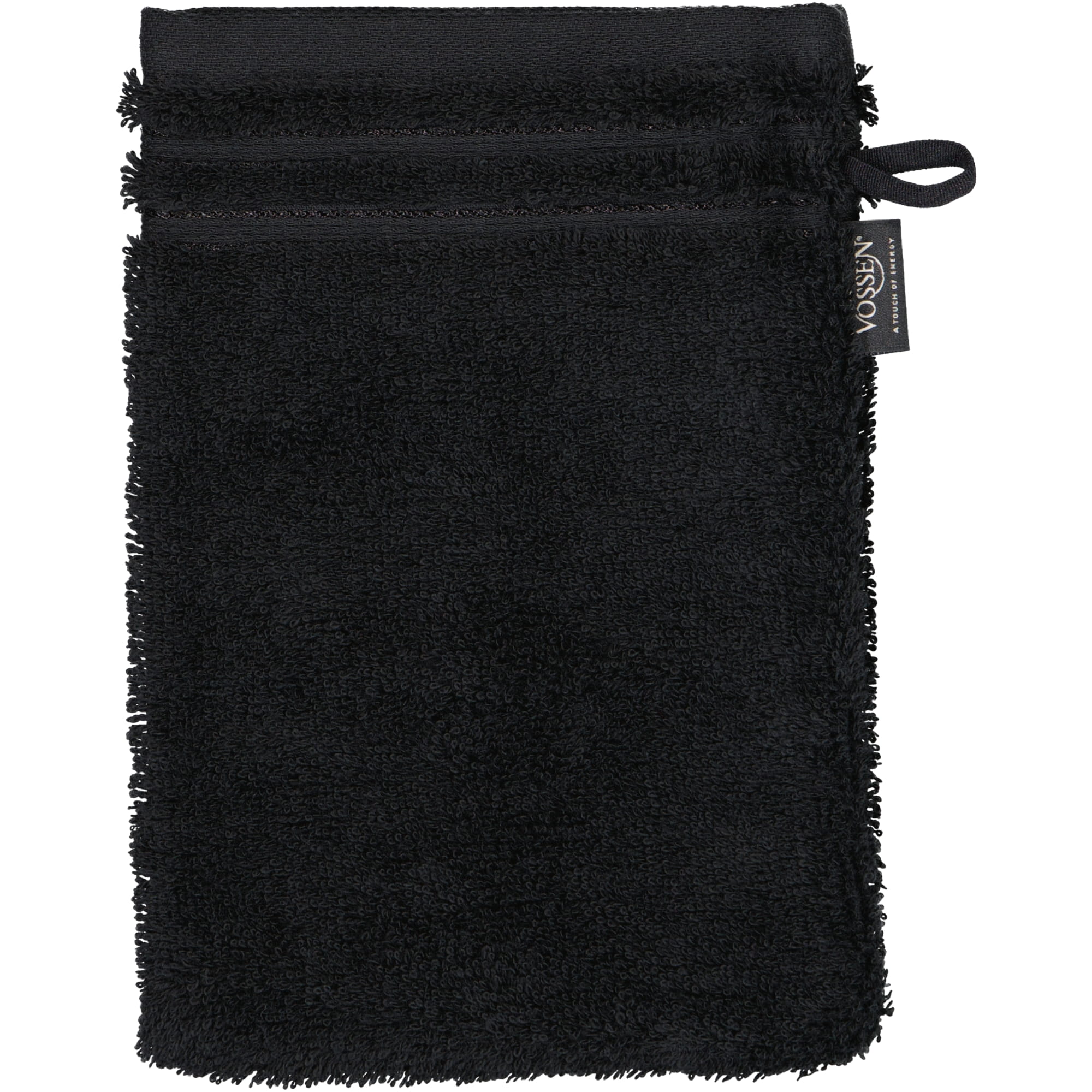 Vossen Handtücher Calypso Feeling schwarz - 7900 - Waschhandschuh 16x22 cm