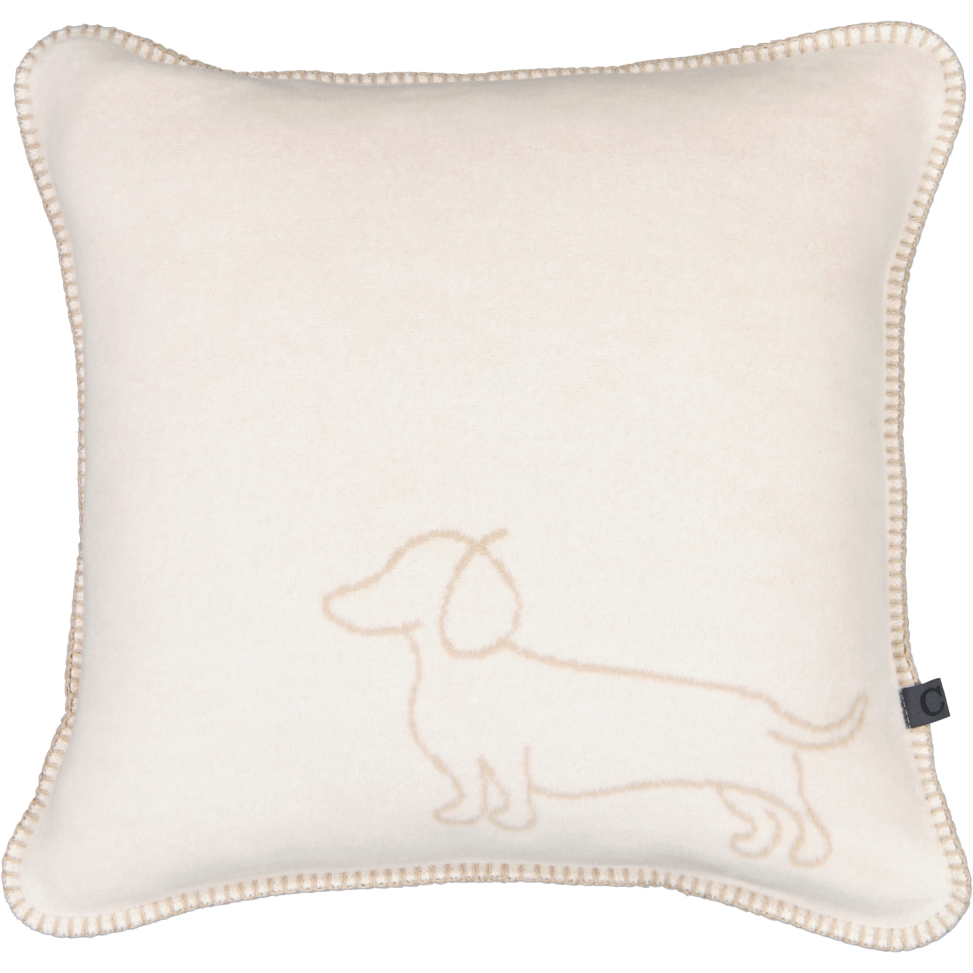 Cawö Kissenhüllen WE LOVE DOGS Companion 62480 natur/beige - 33 - 50x50 cm