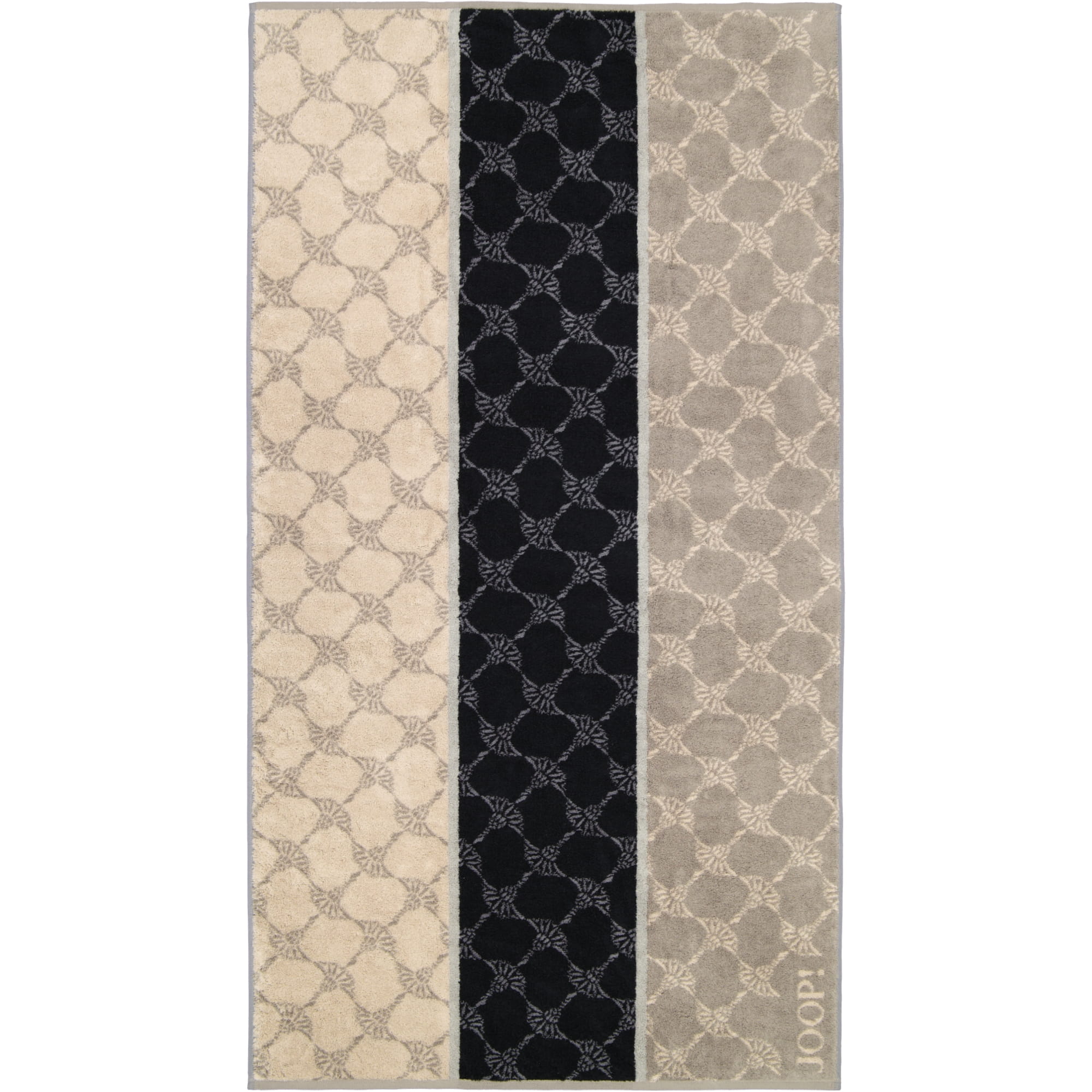 JOOP! Signature Cornflower Stripes 1657 - Farbe: Graphit - 70 - Duschtuch 80x150 cm